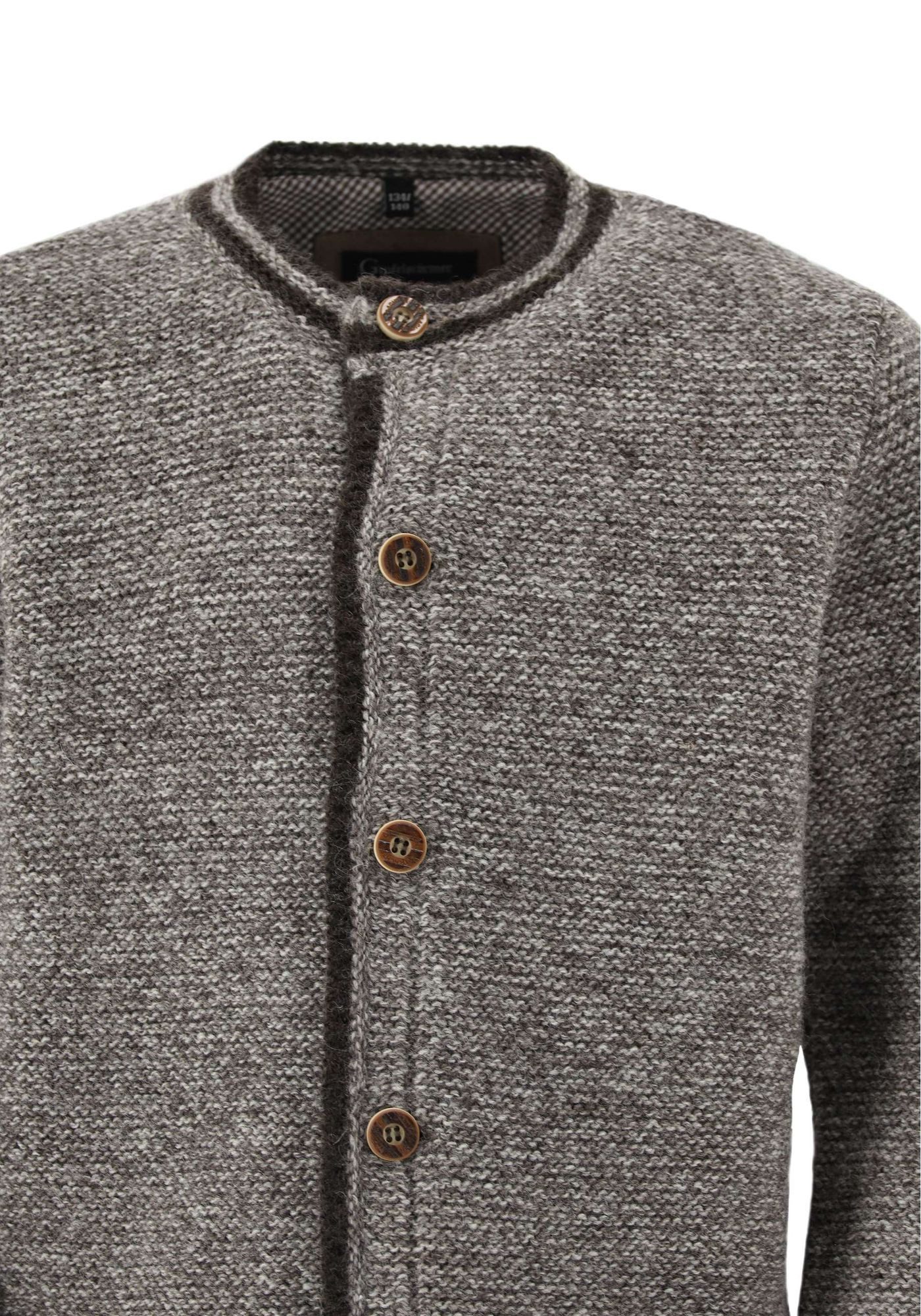 OS Trachten Strickjacke Ruruba Rundhalsausschnitt