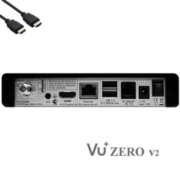 VU+ Zero HW Version 2, 1x DVB-S2 Tuner Linux Full HD Sat Receiver - Schwar SAT-Receiver