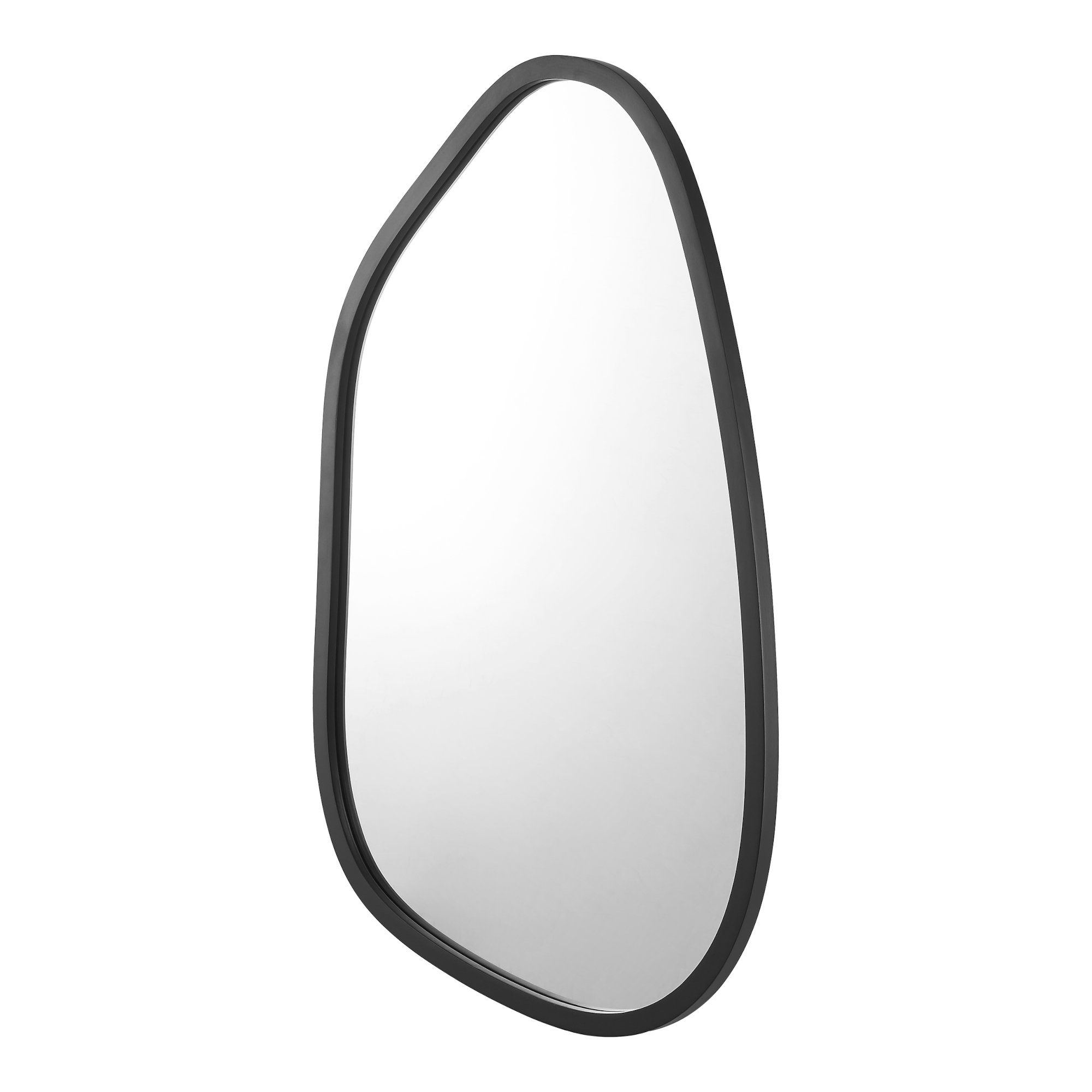 en.casa Wandspiegel, »Filiano« Spiegel Schwarz 80x58 cm asymmetrisch günstig online kaufen