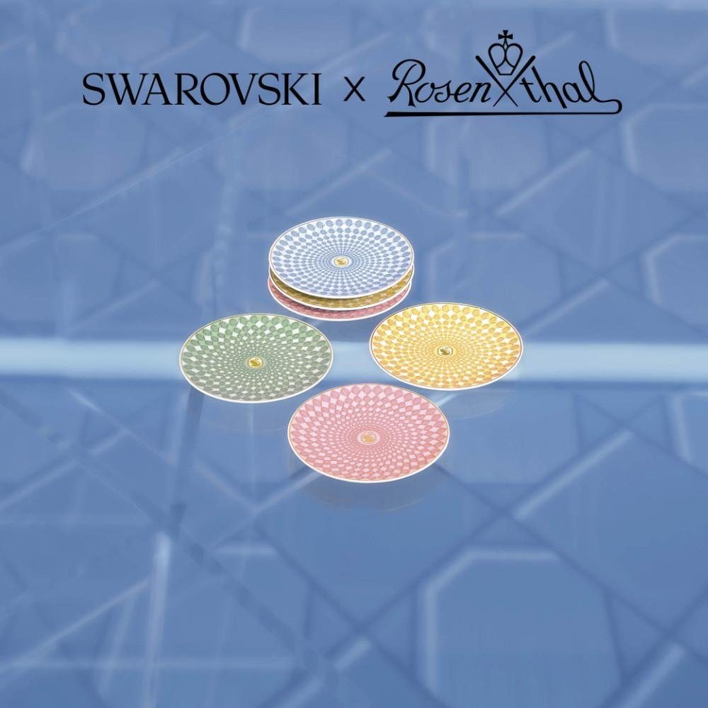 (23cm) Rosenthal x Azure Swarovski Signum Frühstücksteller Frühstücksteller