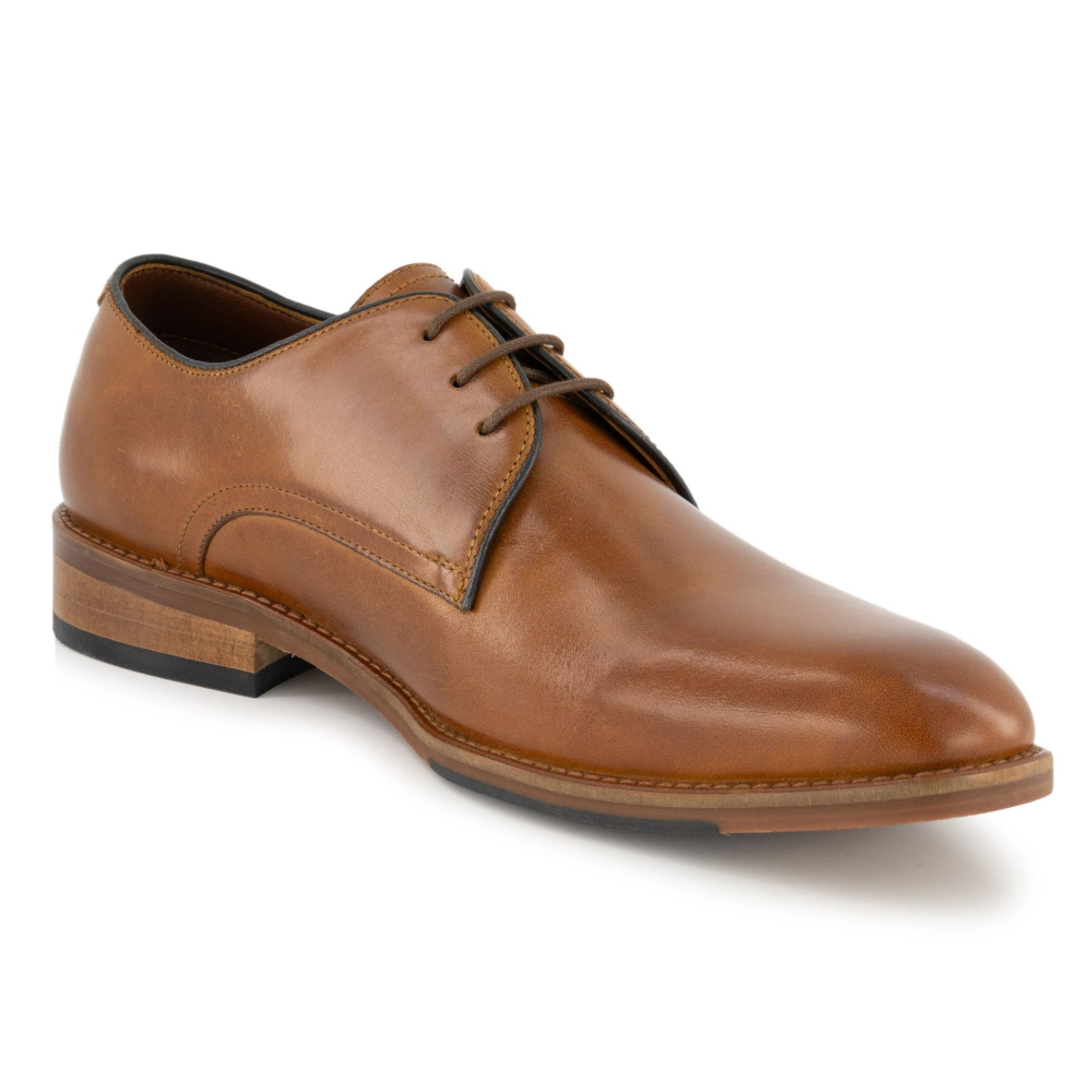 Prime Shoes MARCO Herren Schnürschuh Glattleder Crust Tan Schnürschuh