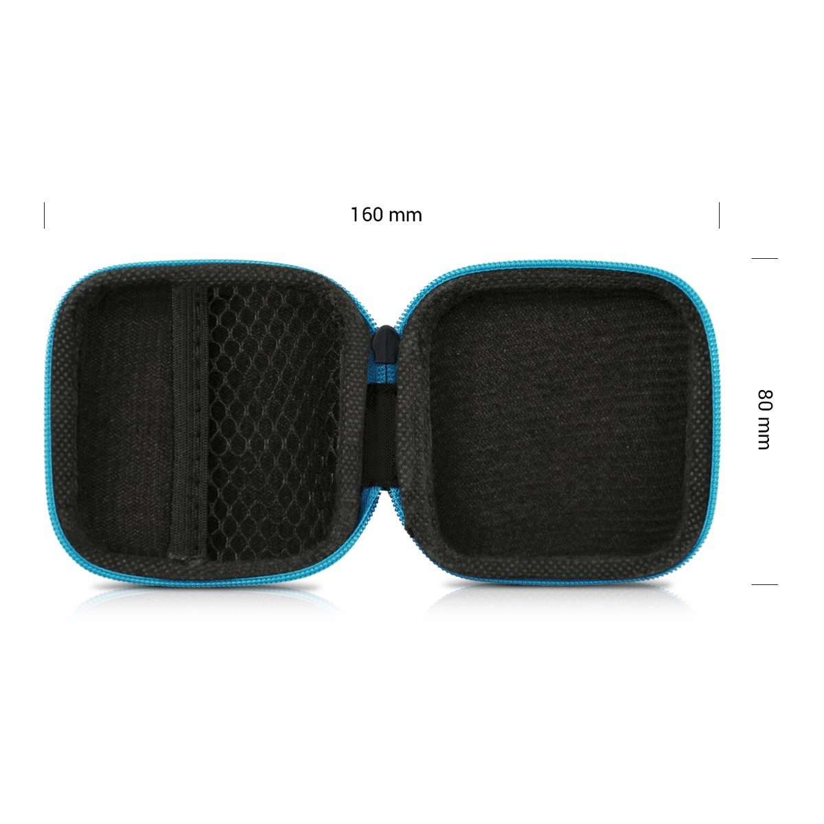 kwmobile Kopfhörer-Schutzhülle In-Ear Kopfhörer Tasche, In Ear Headphones Schutztasche - Earphones Etui Case Cover Hülle – Bild 2 von 4