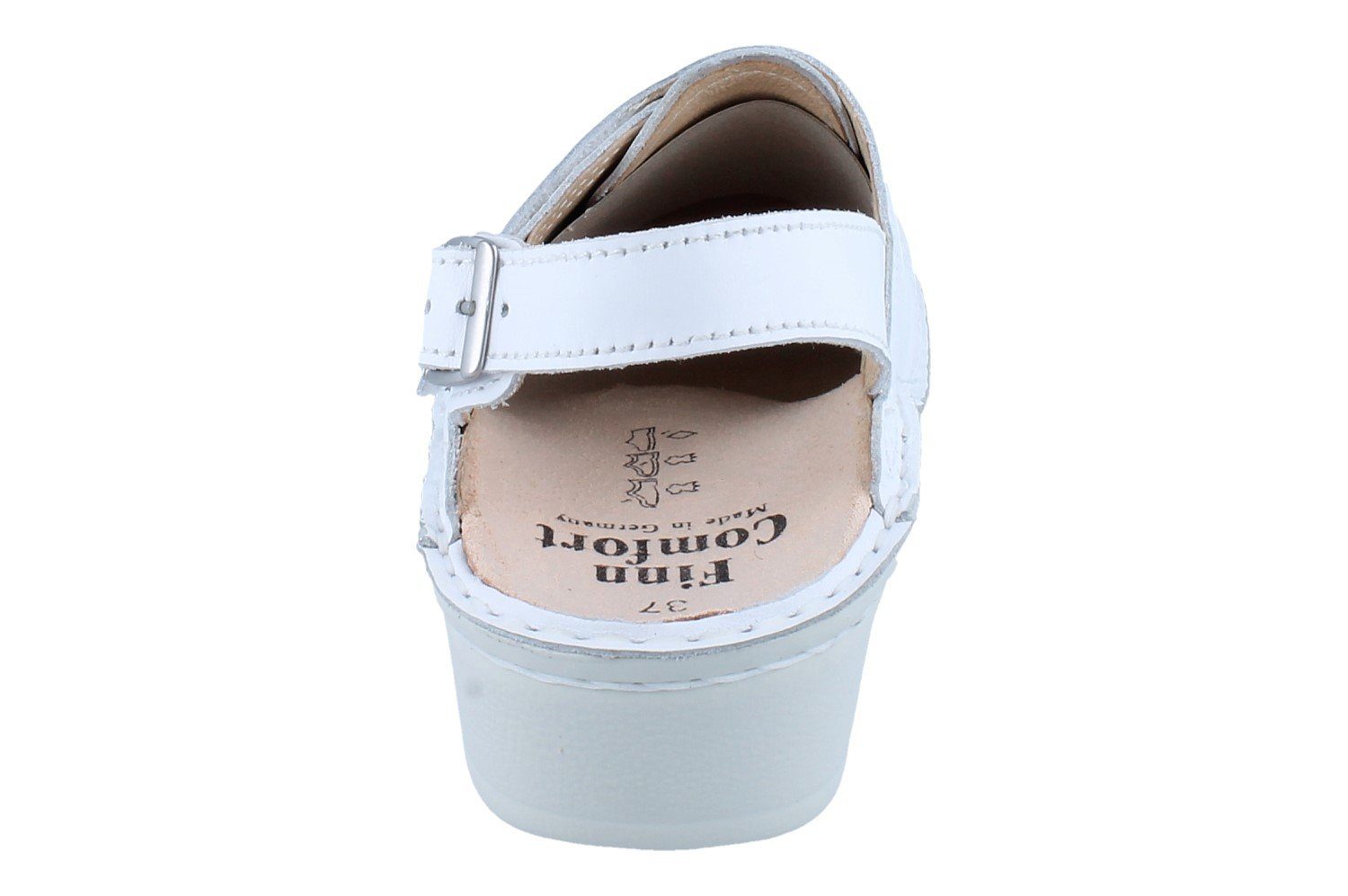 Finn Comfort FINN COMFORT Assuan Damen Clog weiss Glattleder - Größe: 42 Clog Wechselfußbett