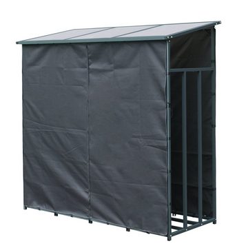 Grasekamp Kaminholzregal Kaminholzunterstand mit Wetterschutz 143x60x145cm, BxTxH:60x60x145 cm