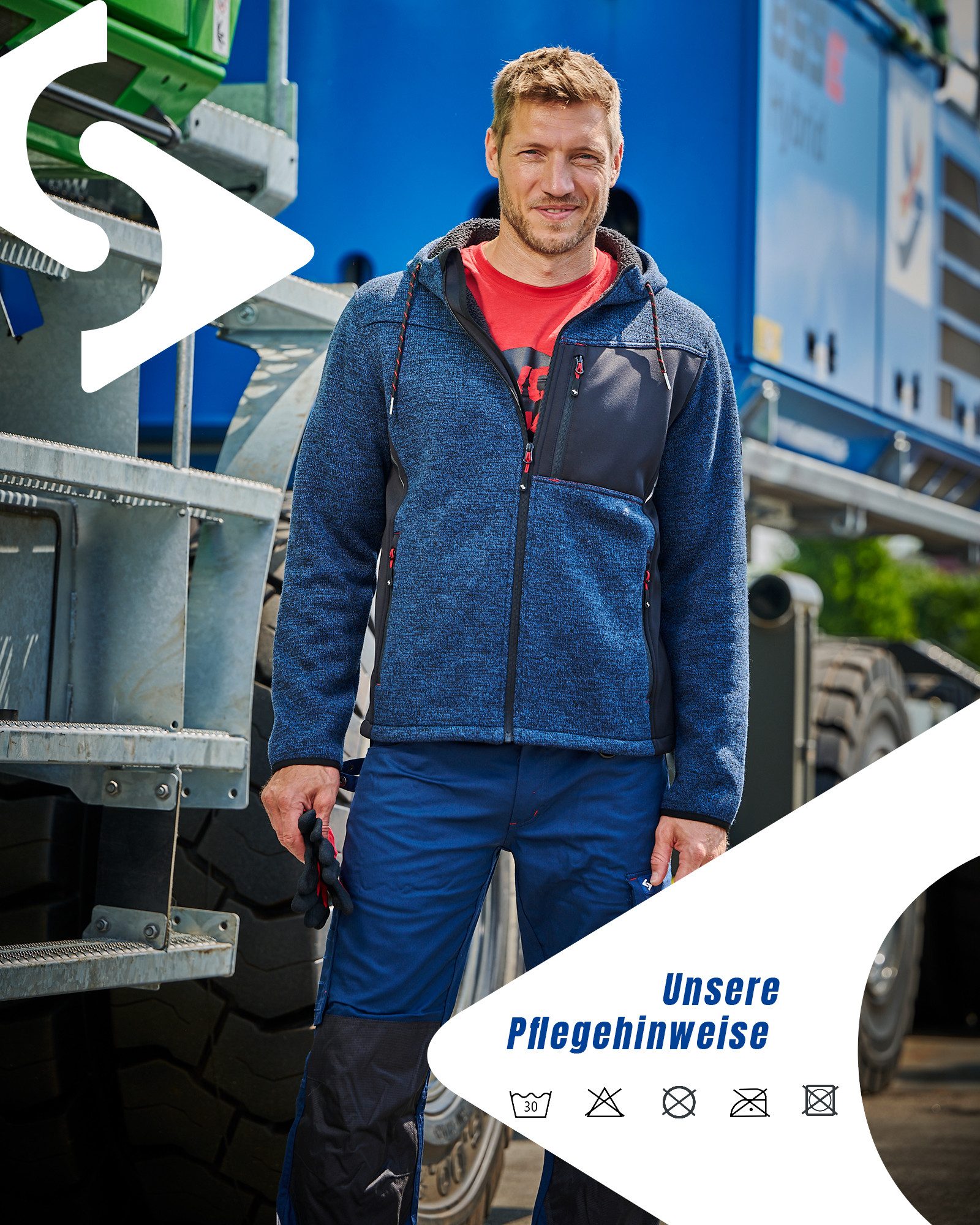 SCHEIBLER WORKWEAR Strickjacke Professional wärmend, winddicht