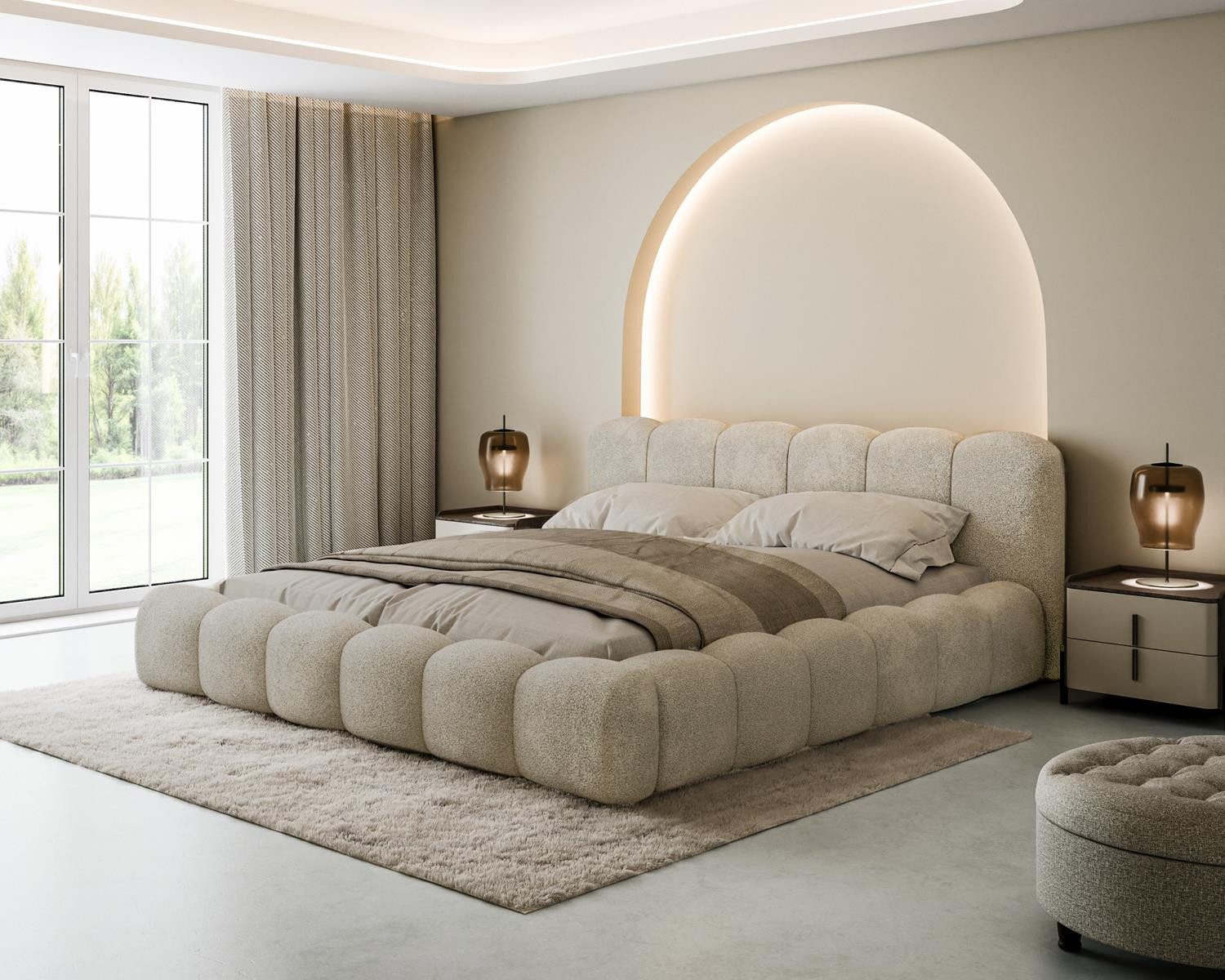 Compleo Polsterbett Designerbett, Wolkenbett, TOPSELLER, Modern Schlafzimme günstig online kaufen