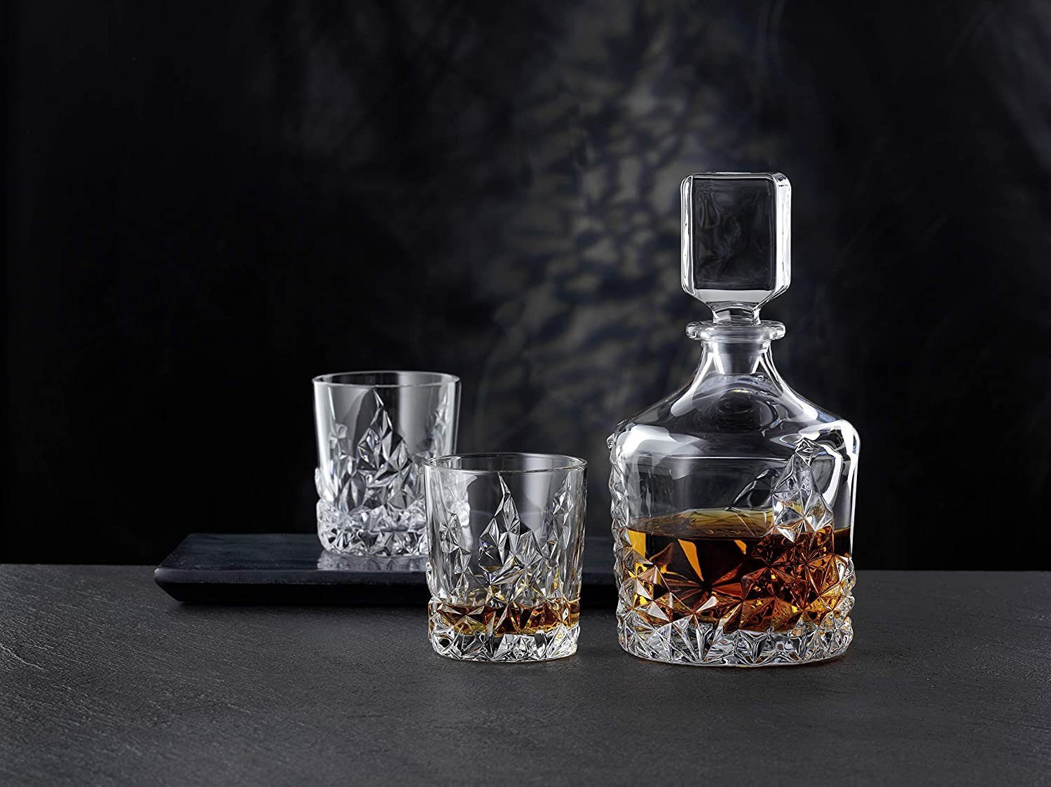 Glas Set, Kristallglas 3er Sculpture Whisky Nachtmann