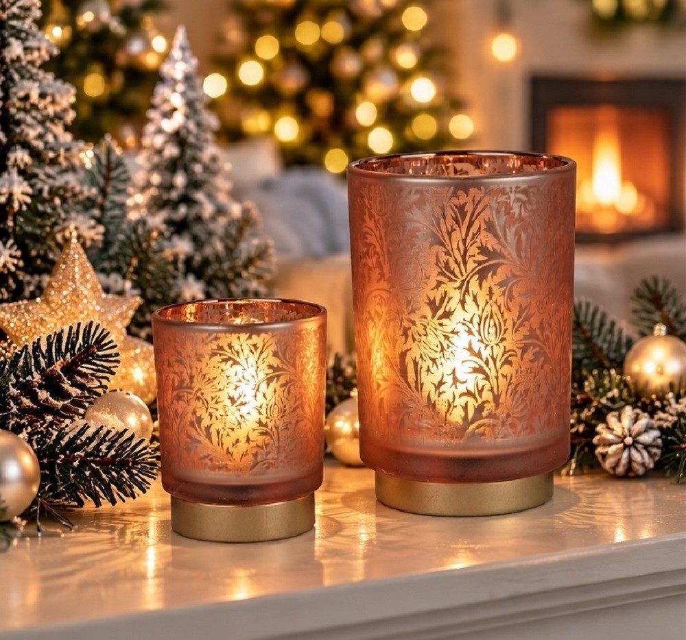 formano Tisch-Tageslichtlampe Deko-Licht mit LED-Birne m. Timer 13cm u. 20cm aus mattem Farbglas