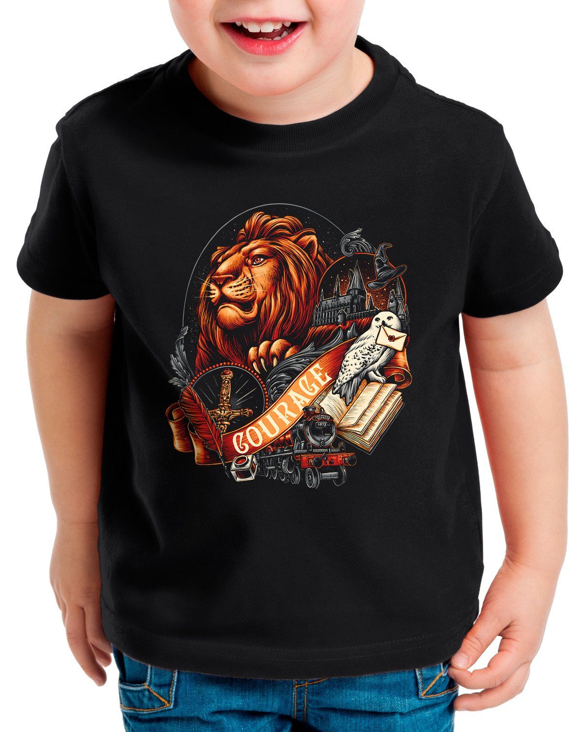style3 Print-Shirt Kinder T-Shirt legacy ravenclaw gryffindor harry hufflepuff Courage slytherin potter hogwarts