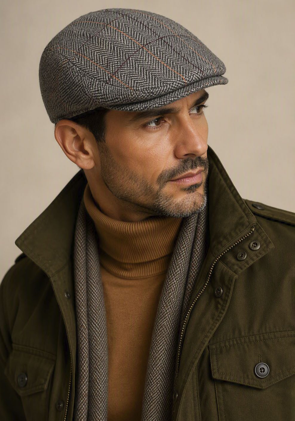 Man's World Schiebermütze stylischer Winter-Flatcap - wärmend gefütter
