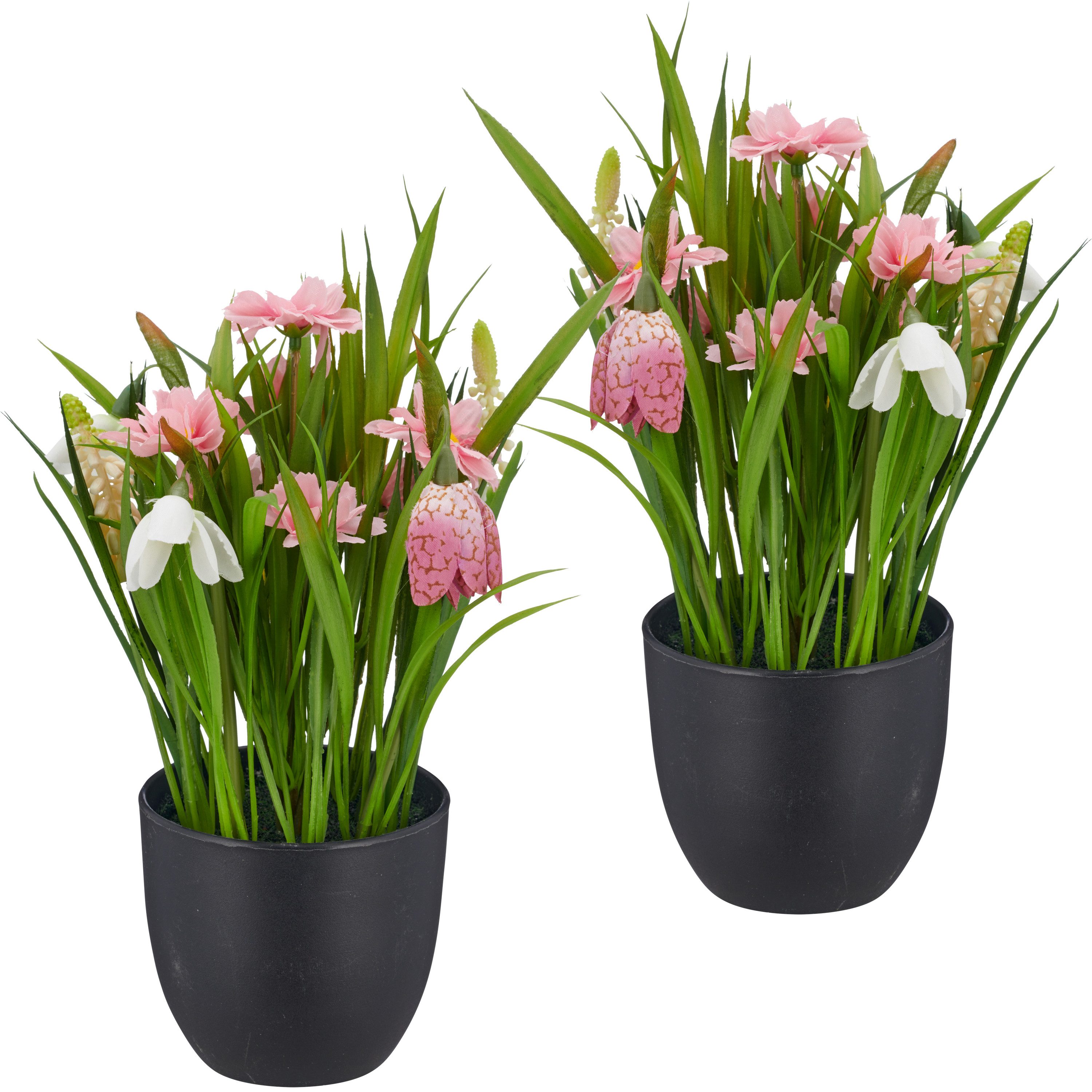 Kunstpflanze Frühlingsblumen, Creativ green, Höhe 23 cm, mit niedlichen Frühlingsblüten