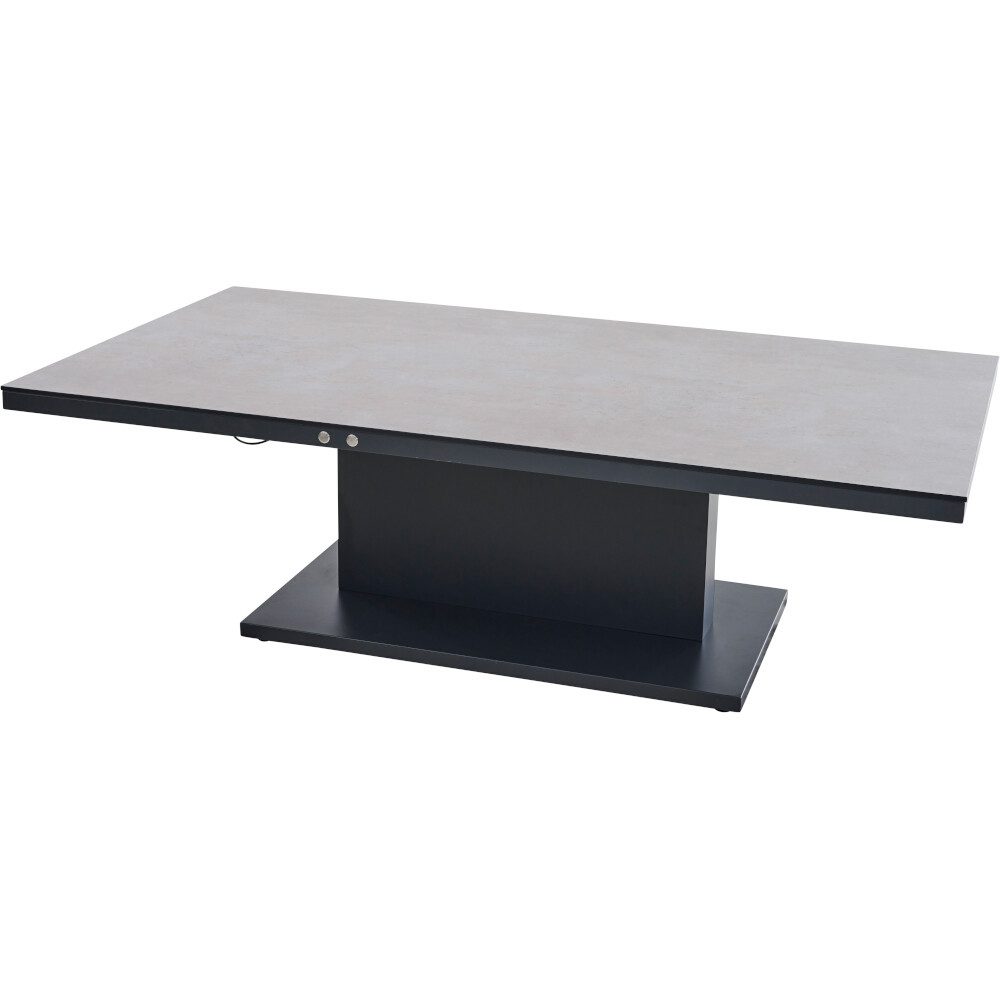 Siena Garden Gartentisch Talina e-Lifttisch 180cm x 95cm, Aluminium anthrazit, HPL beton