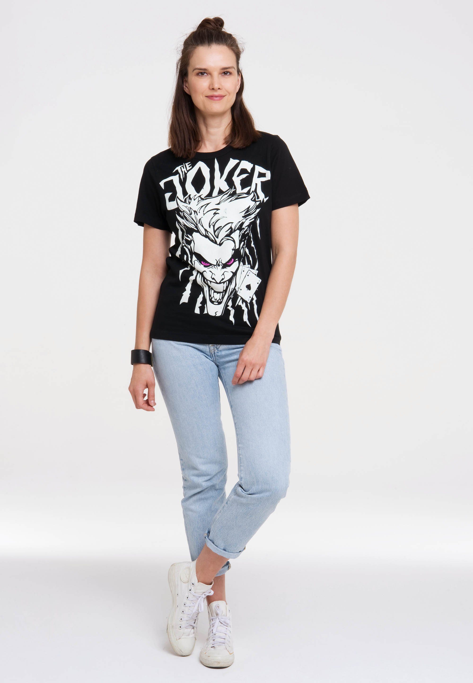 LOGOSHIRT T-Shirt DC Comics - Joker mit lizenziertem Print