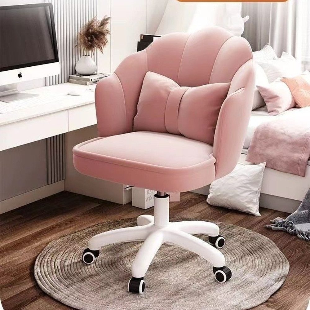 habeig Kinderstuhl Drehstuhl beige oder rosa 78x56cm gepolstert inkl. Kissen Sessel, 360° drehbar