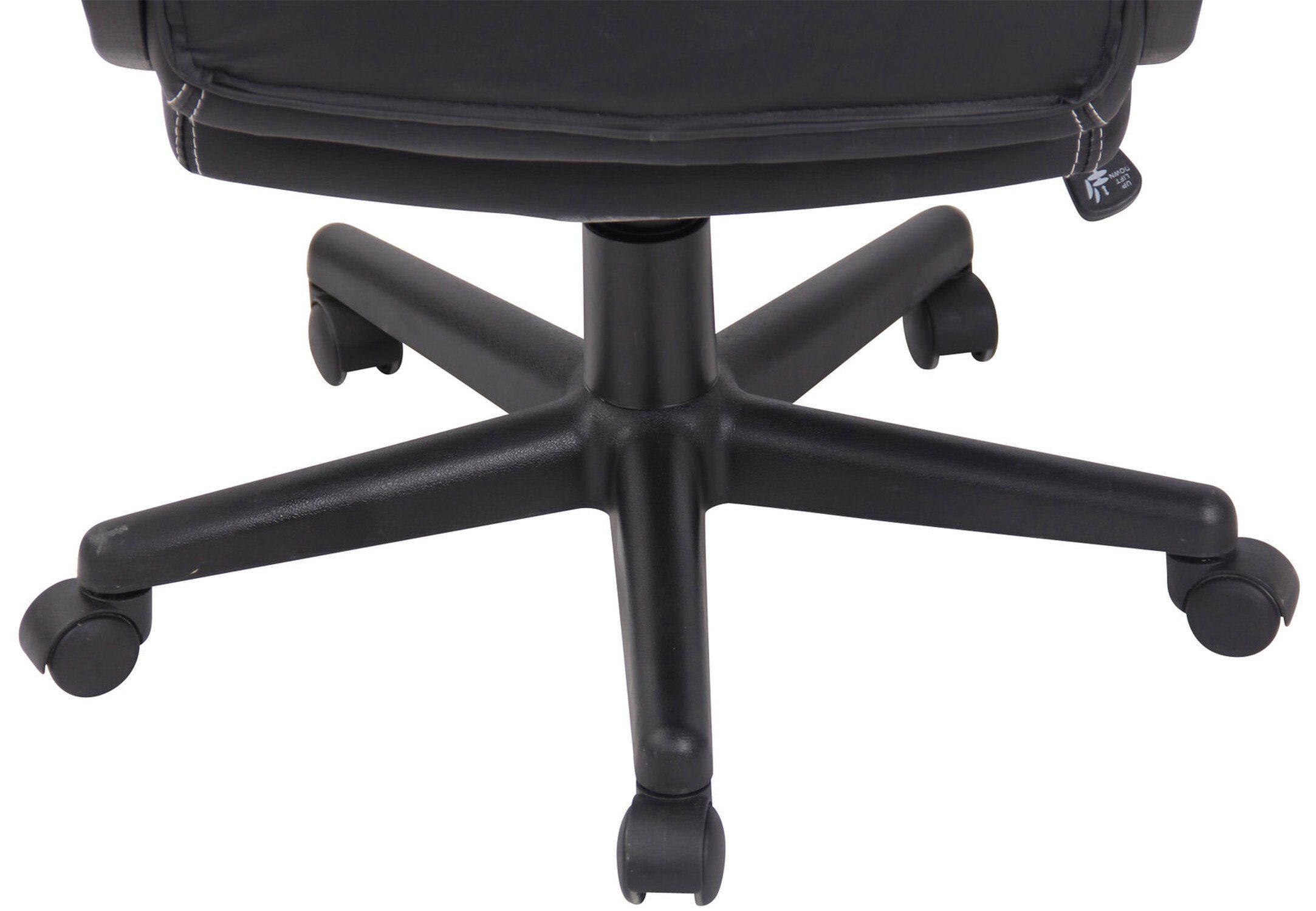 Chefsessel), und mit 360° Racingstuhl, Sitzfläche: Gaming-Stuhl drehbar schwarz Kunstleder - - TPFLiving Gamingstuhl, Gestell: höhenverstellbar Rückenlehne (Schreibtischstuhl, First bequemer schwarz Drehstuhl, Kunststoff