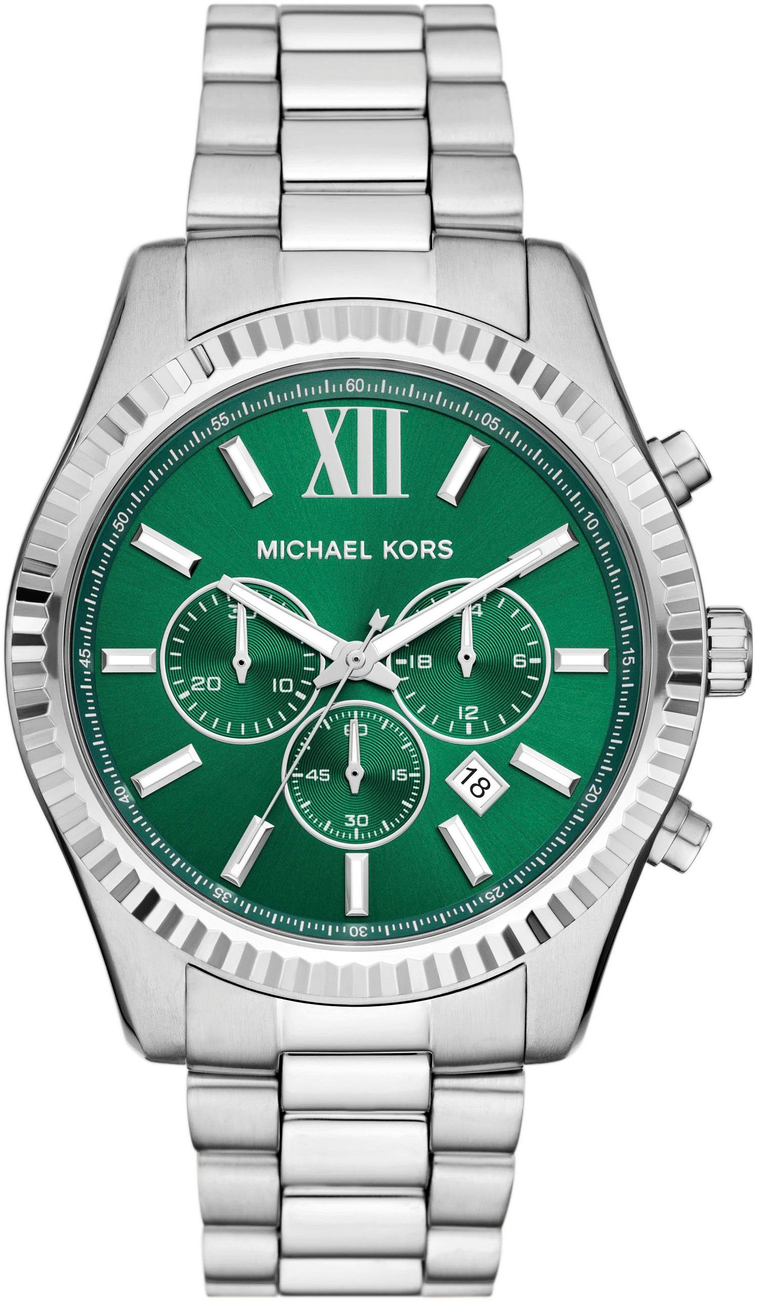 MICHAEL KORS Chronograph LEXINGTON, Quarzuhr, Armbanduhr, Herrenuhr, Stoppfunktion, 12/24-Std.-Anzeige