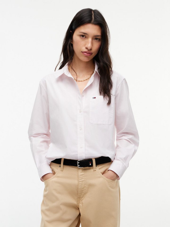 Tommy Jeans Langarmbluse TJW RLX ESSENTIAL SHIRT Baumwolle, relaxed fit