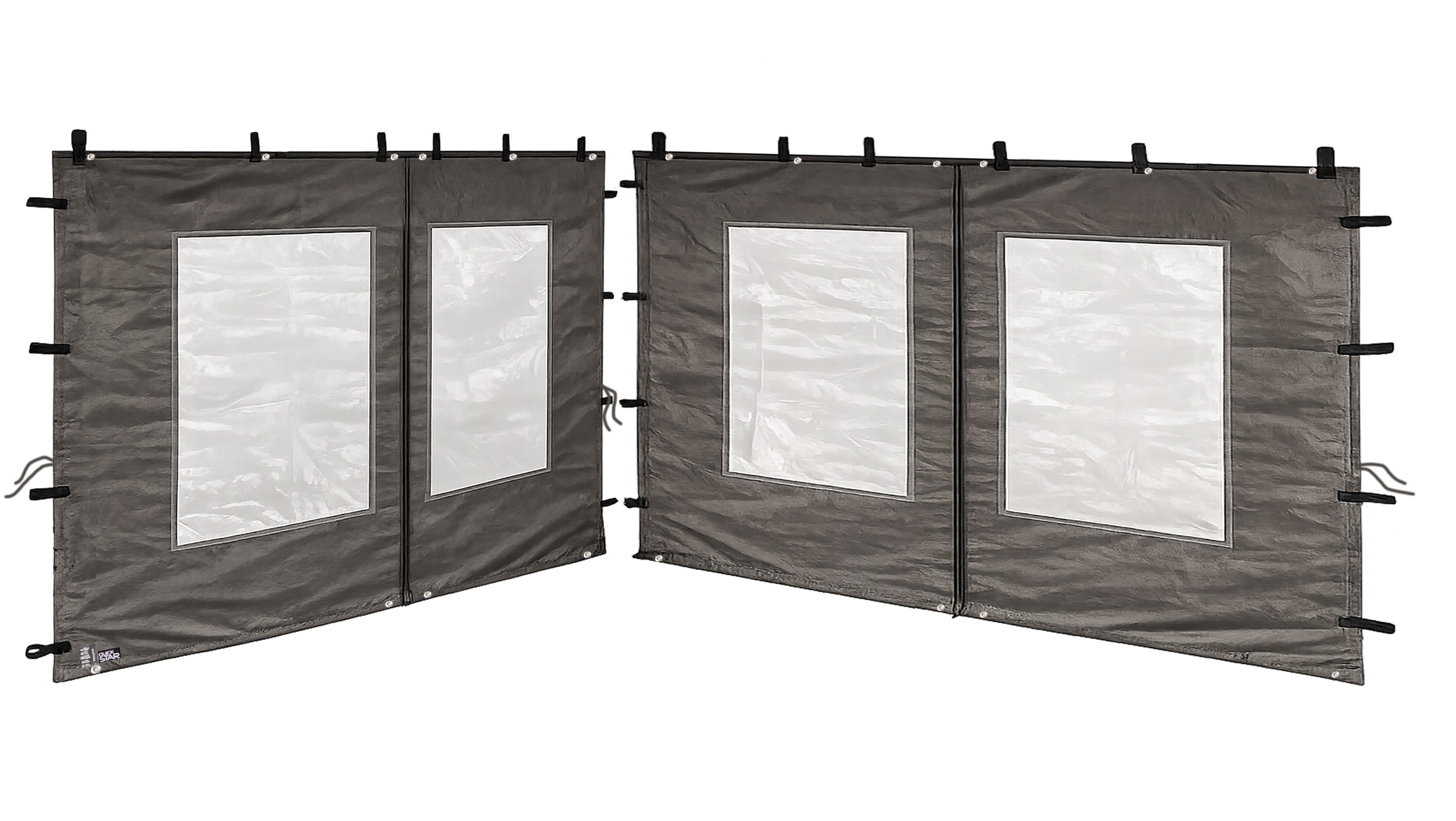 Quick Star Pavillonseitenteil 2 Seitenteile mit Fenster für Pavillon 3x4m, 300x195 cm, Für Pavillons der Größe 3x4m