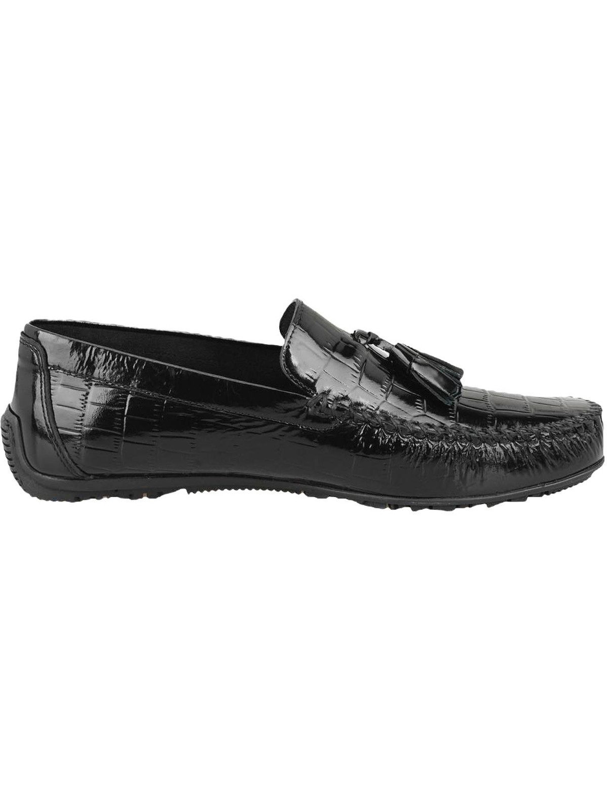 Desa Desa Herren-Lederslipper – Gummisohle, flacher Absatz, atmungsaktiv Loafer