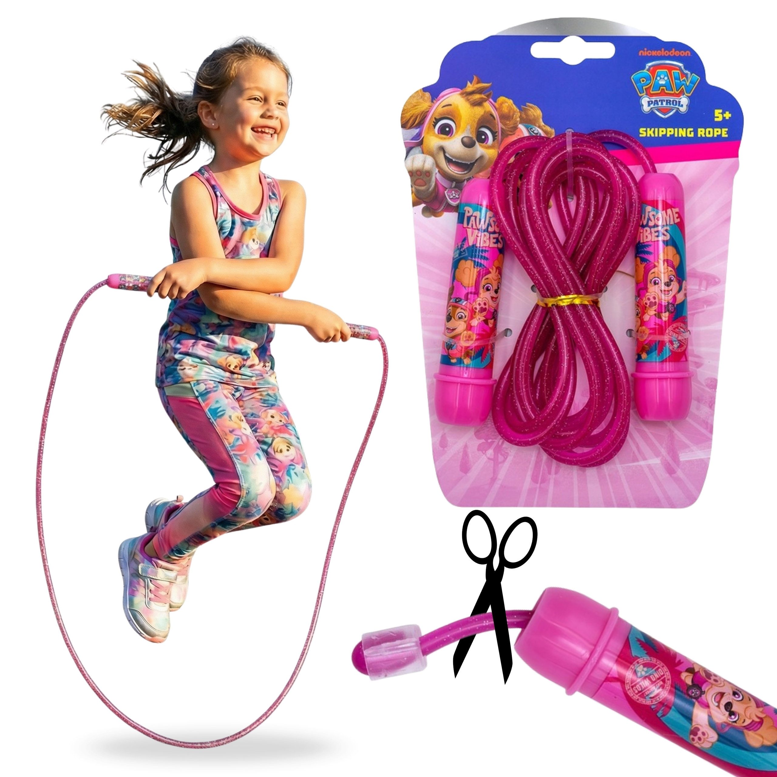 PAW PATROL Springseil Paw Patrol Rosa – Springseil für Mädchen, 2,4 m lang