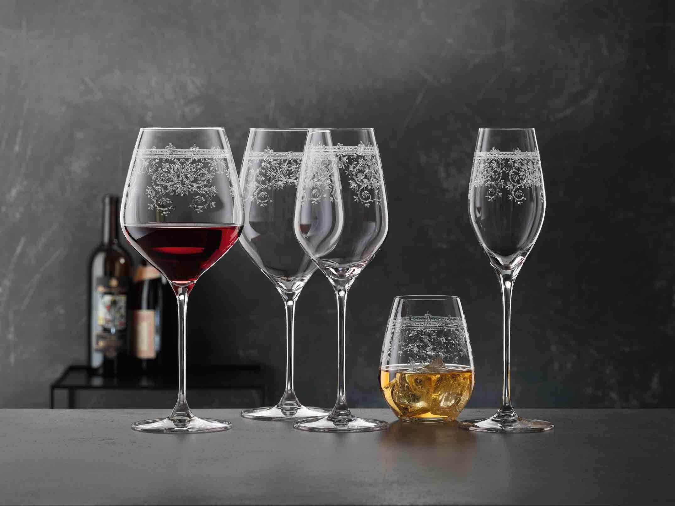 SPIEGELAU 2er ml 840 Burgundergläser Rotweinglas Arabesque Glas Set,