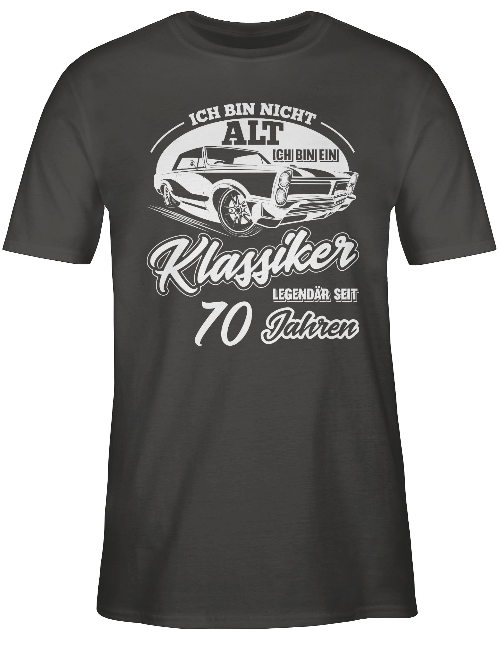 bin Geburtstag Siebzig bin Shirtracer Klassiker 01 alt Ich Dunkelgrau ich 70. nicht T-Shirt ein