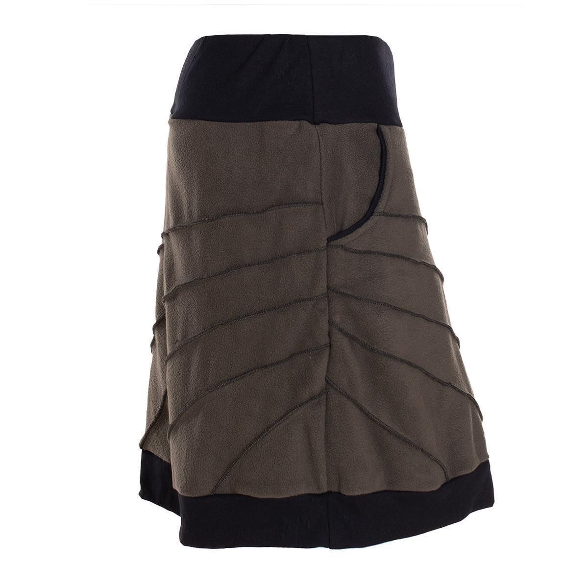 Vishes Minirock Thermorock warmer Damen Winterrock kurz Minirock aus ECO-Fleece Hippie, Goa, Retro Style