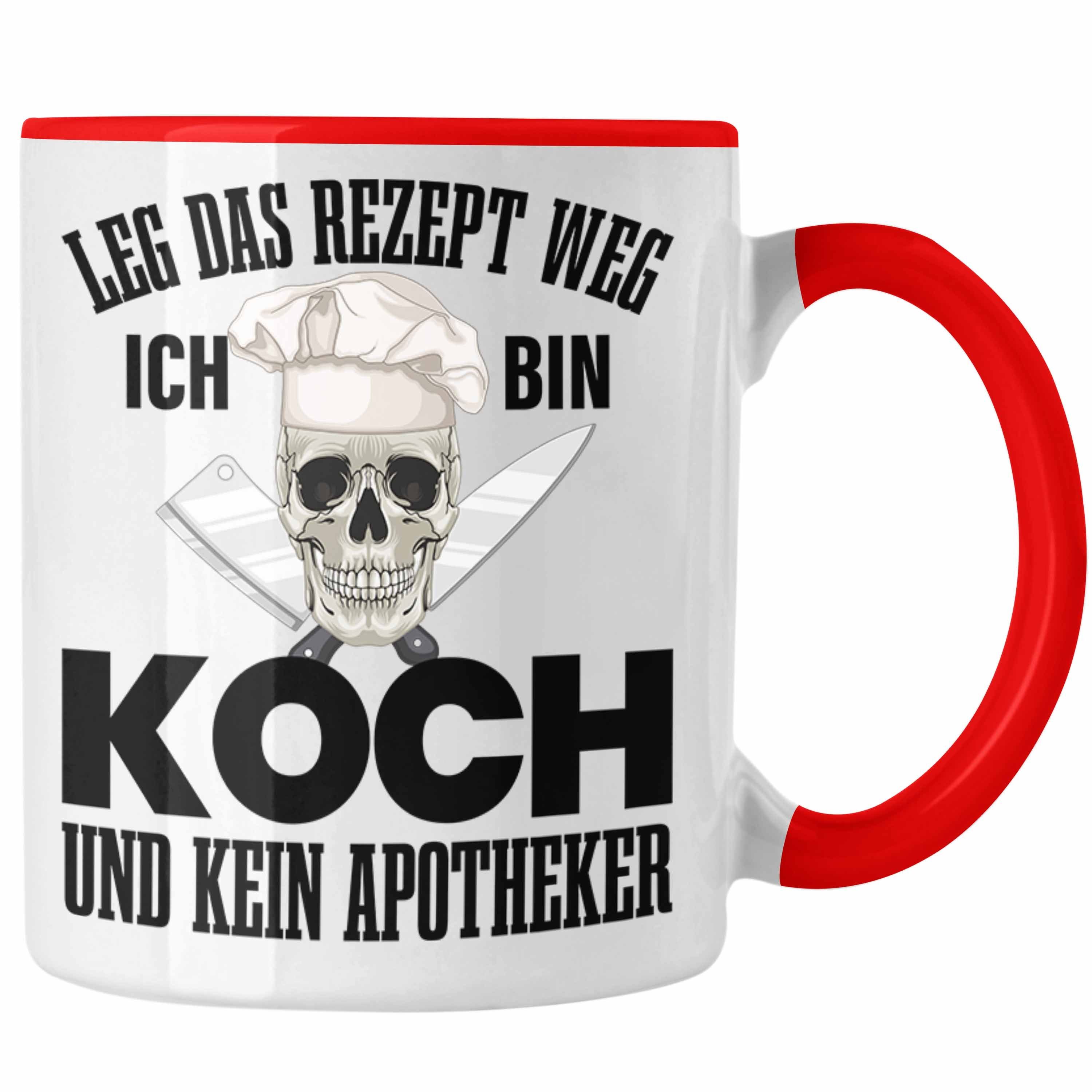 Trendation Tasse Trendation - Koch Geschenke Männer Tasse Lustig Geschenk für Koch Köchin Geschenkidee Frauen Rot