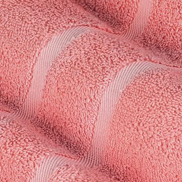 StickandShine Handtuch Handtücher Badetücher Saunatücher Duschtücher Gästehandtücher in Lachs zur Wahl 100% Baumwolle 500 GSM