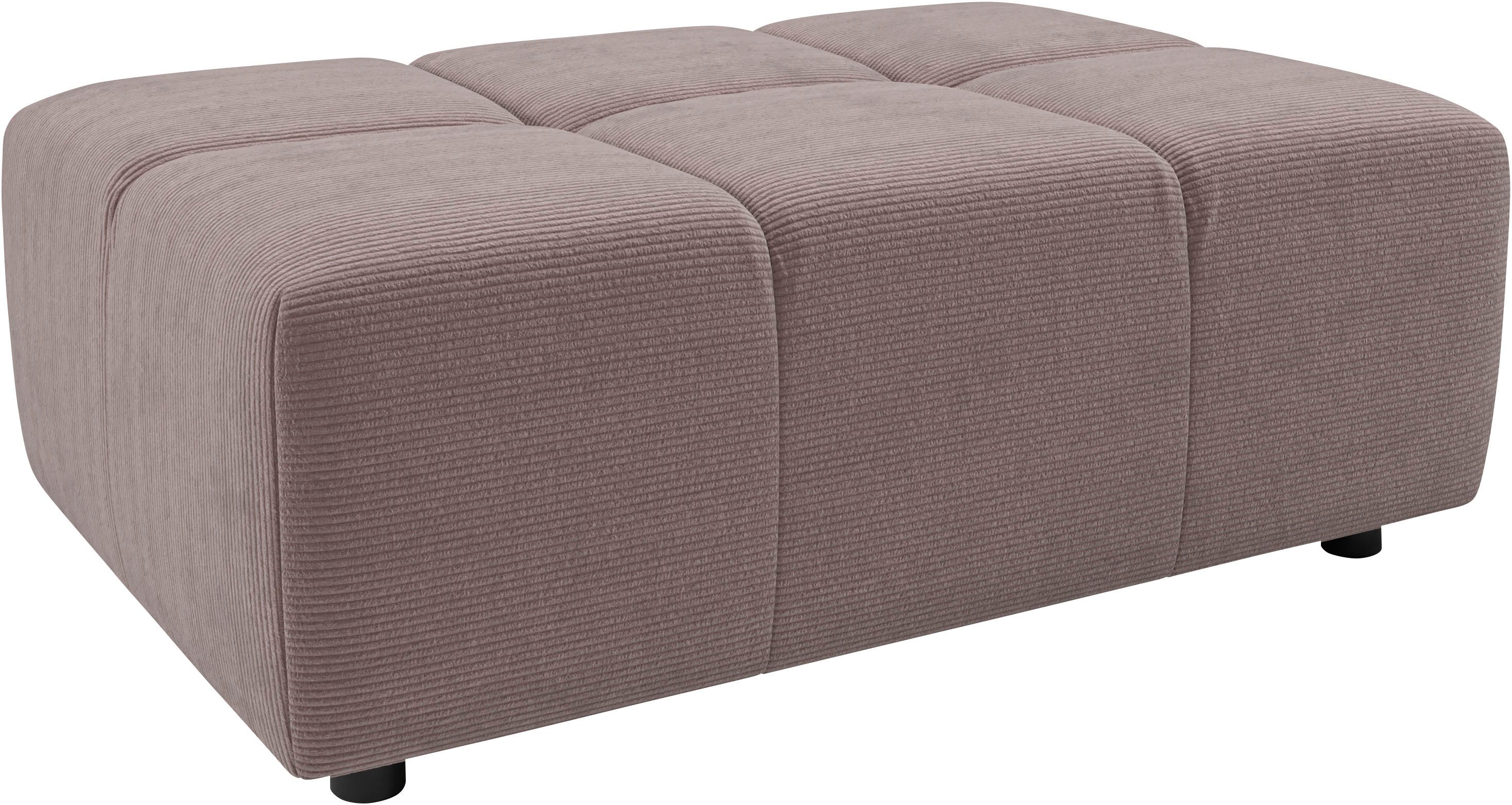 Home affaire Polsterhocker Ancona, Polsterhocker passend zum Sofa, Breite 107 cm, passend zur "Ancona"-Polsterserie, auch in Cord + Easy Care