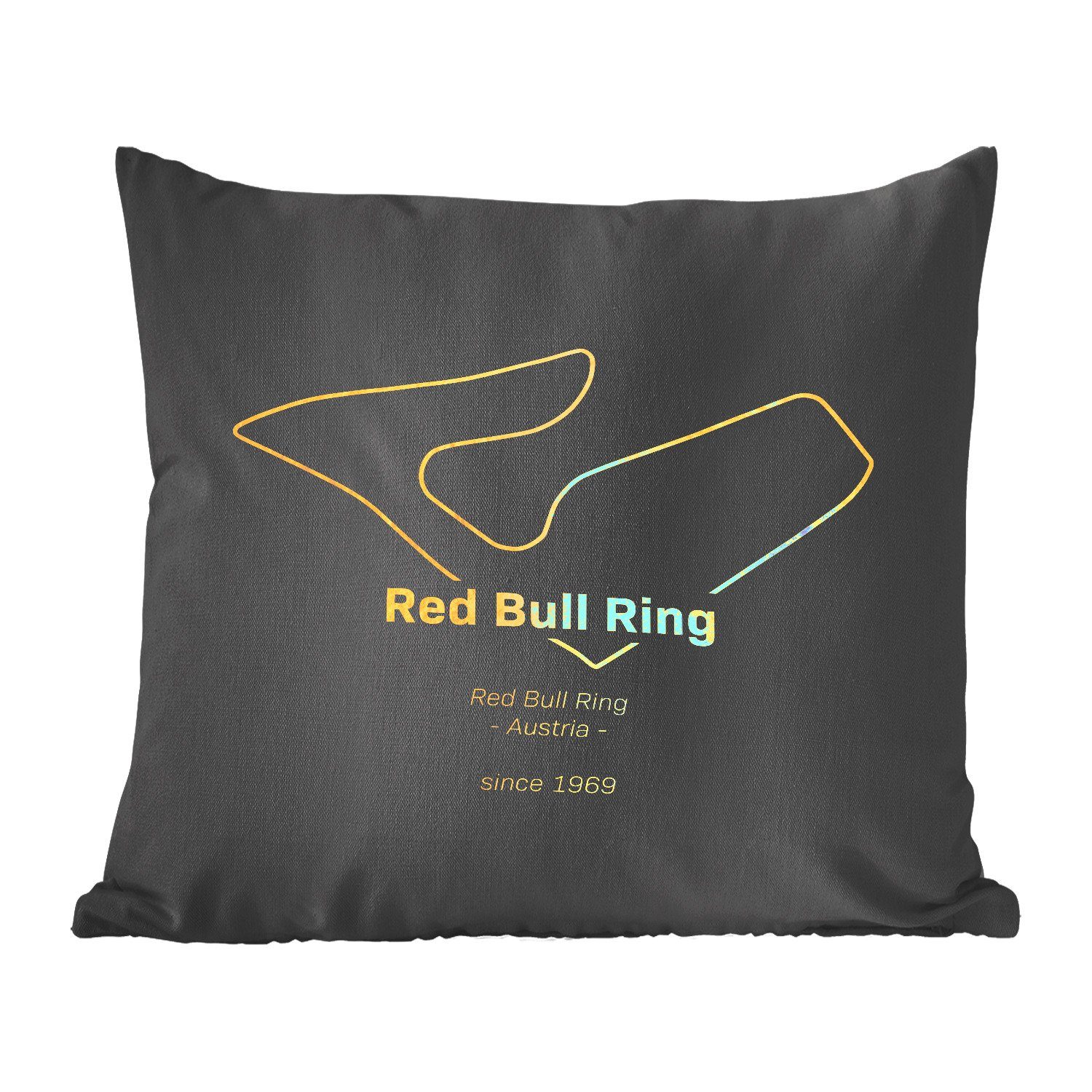 MuchoWow Dekokissen Formel 1 - Rennstrecke - Red Bull Ring, Zierkissen mit Füllung für Wohzimmer, Schlafzimmer, Deko, Sofakissen