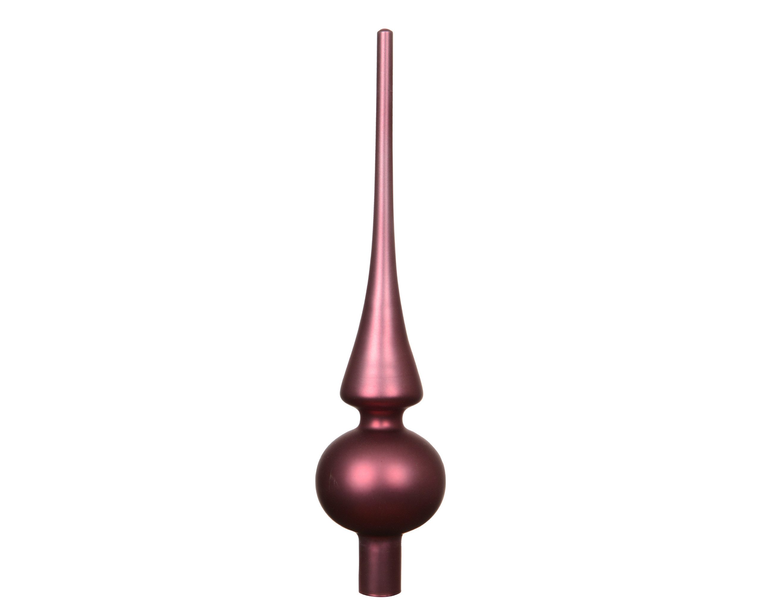 Kaemingk Christbaumspitze, Christbaumspitze Glas 26cm - Dunkelrosa matt