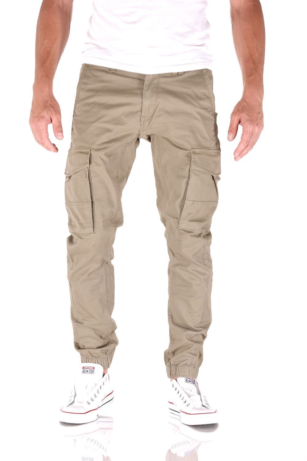 Jack & Jones Cargojeans Jack & Jones Paul Flake Tapered Slim Cargo Herren Jeans Hose