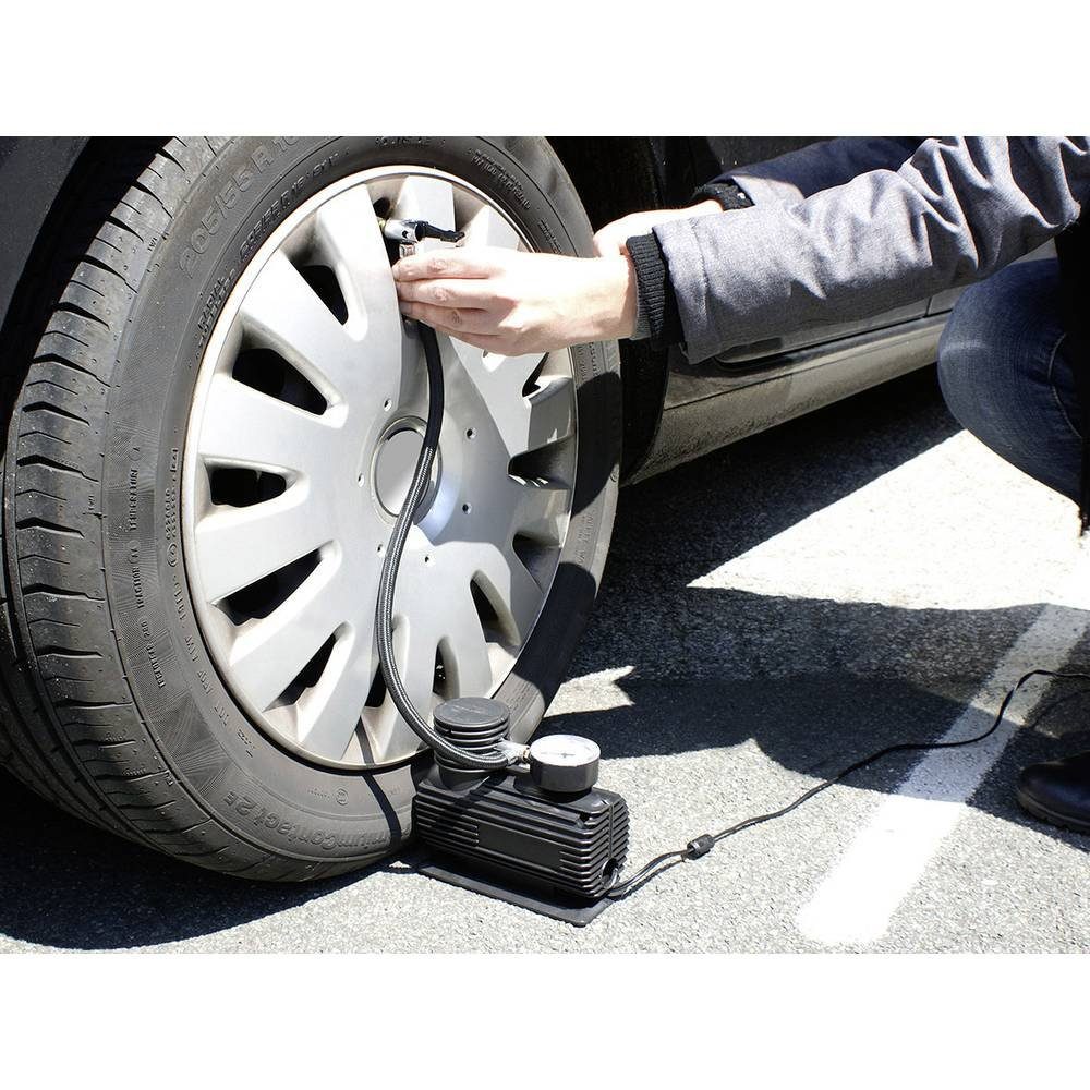 EUFAB Kompressor Mini Kompressor 12V 17bar 21066, Analoges Manometer