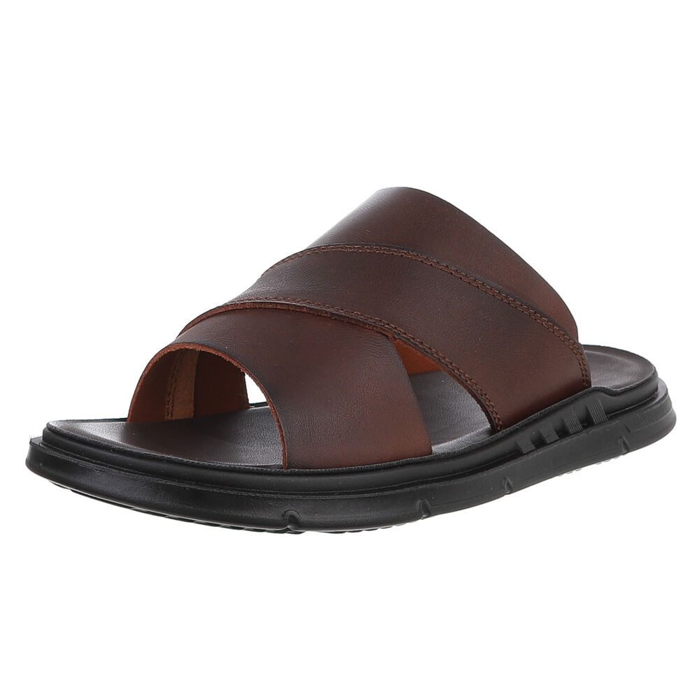 Coolwalk Echtleder Bequeme Herren-Sandalen mit Kreuzband günstig online kaufen