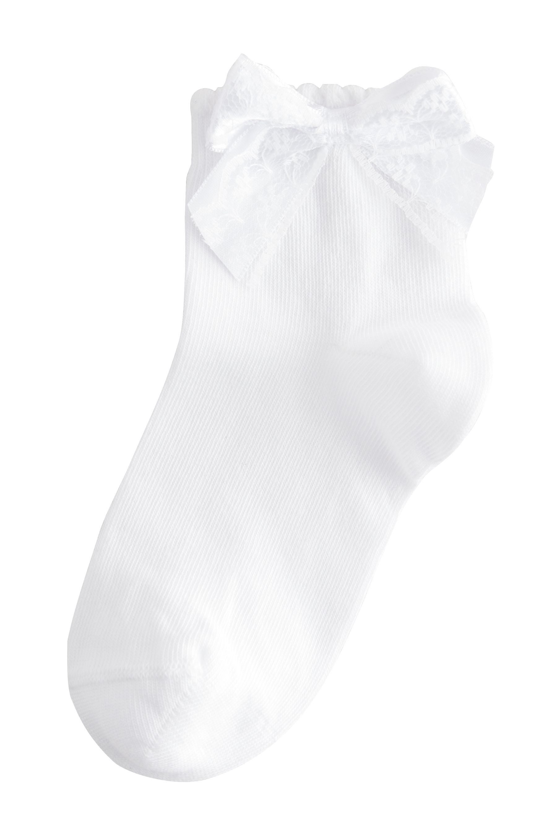 Next Kurzsocken 2er-Pack Socken mit Spitze, Schleife und Baumwolle (2-Paar)