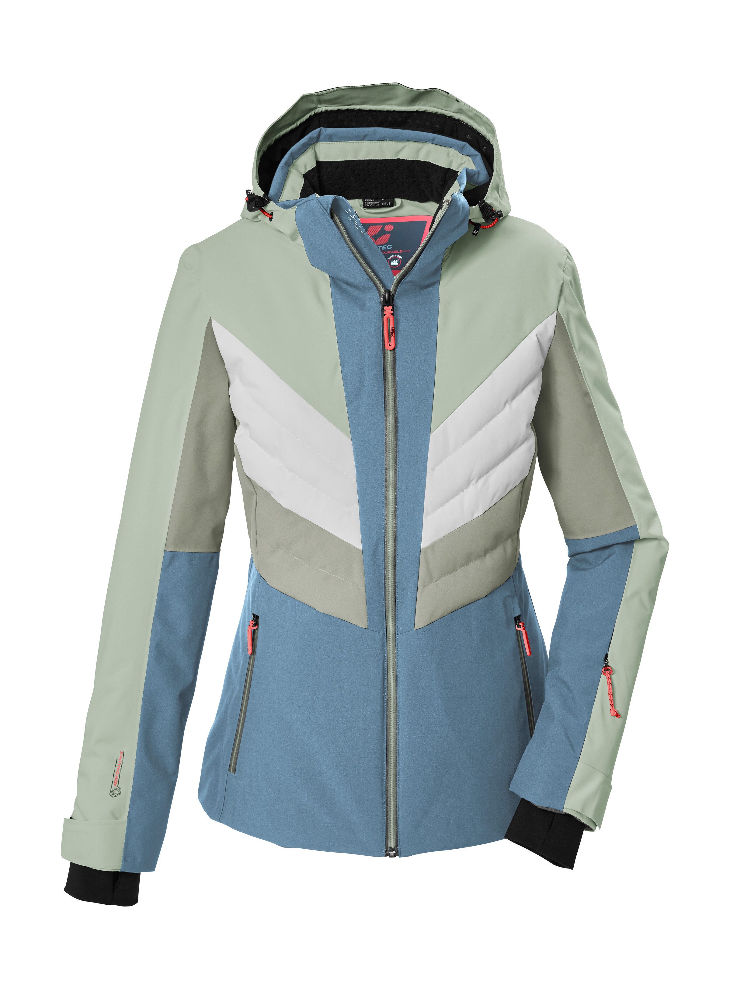 Killtec Skijacke KSW 107 WMN SKI JCKT Wasserdichte, atmungsaktive Skijacke mit abnehmbarer Kapuze