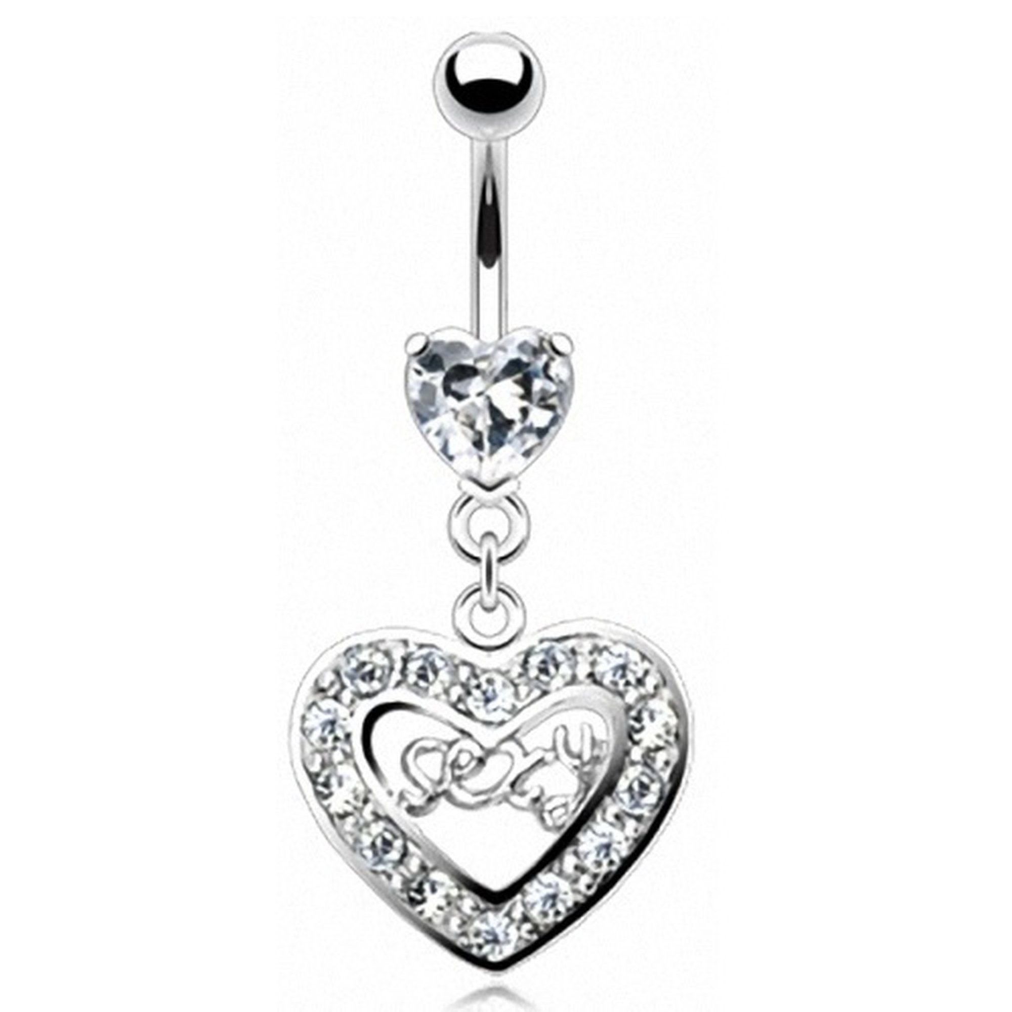 Bauchnabelpiercing Bauch Piercing Chirurgenstahl Kristall Herz