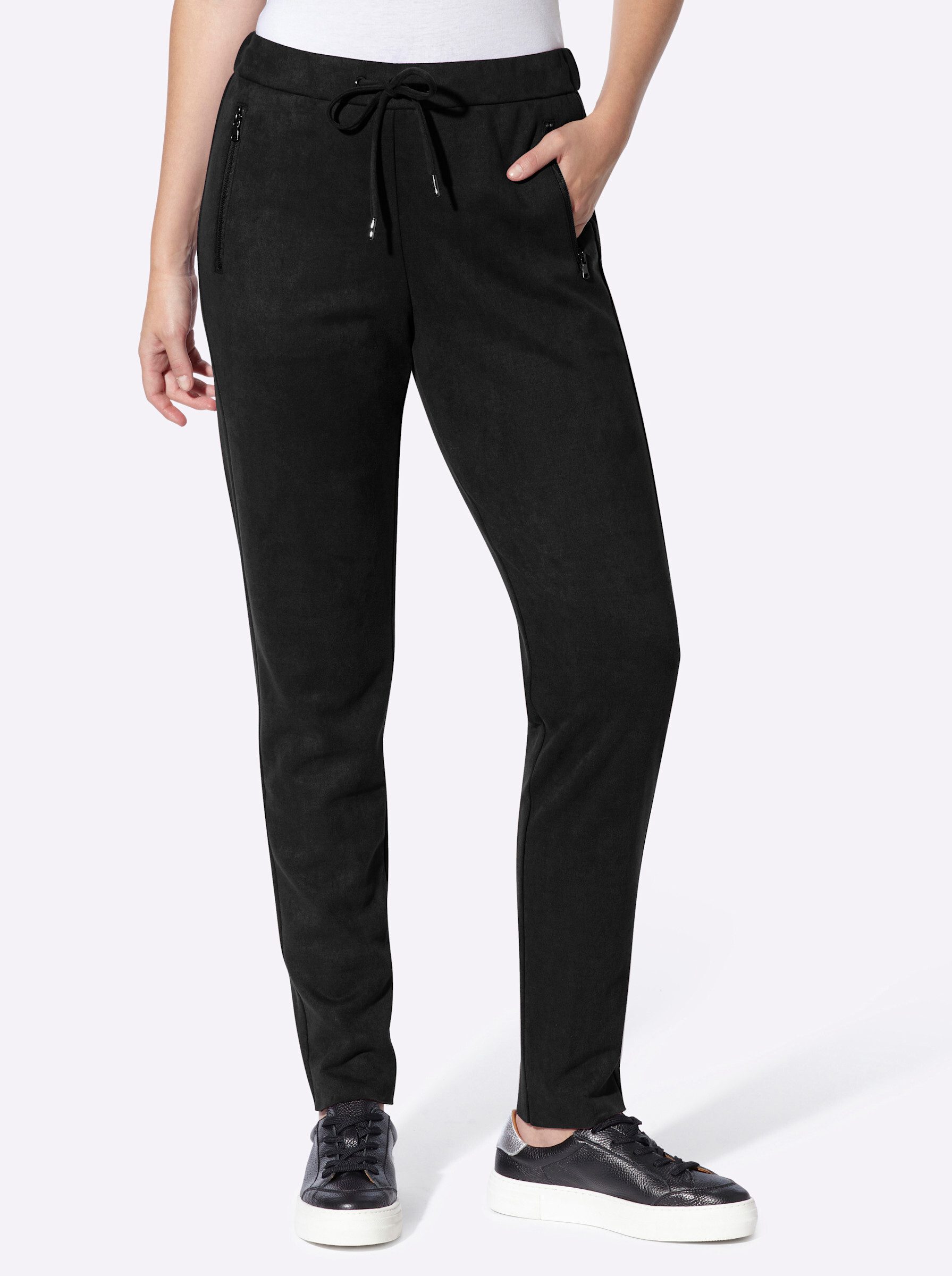 heine Jerseyhose Velourslederimitat-Hose normal