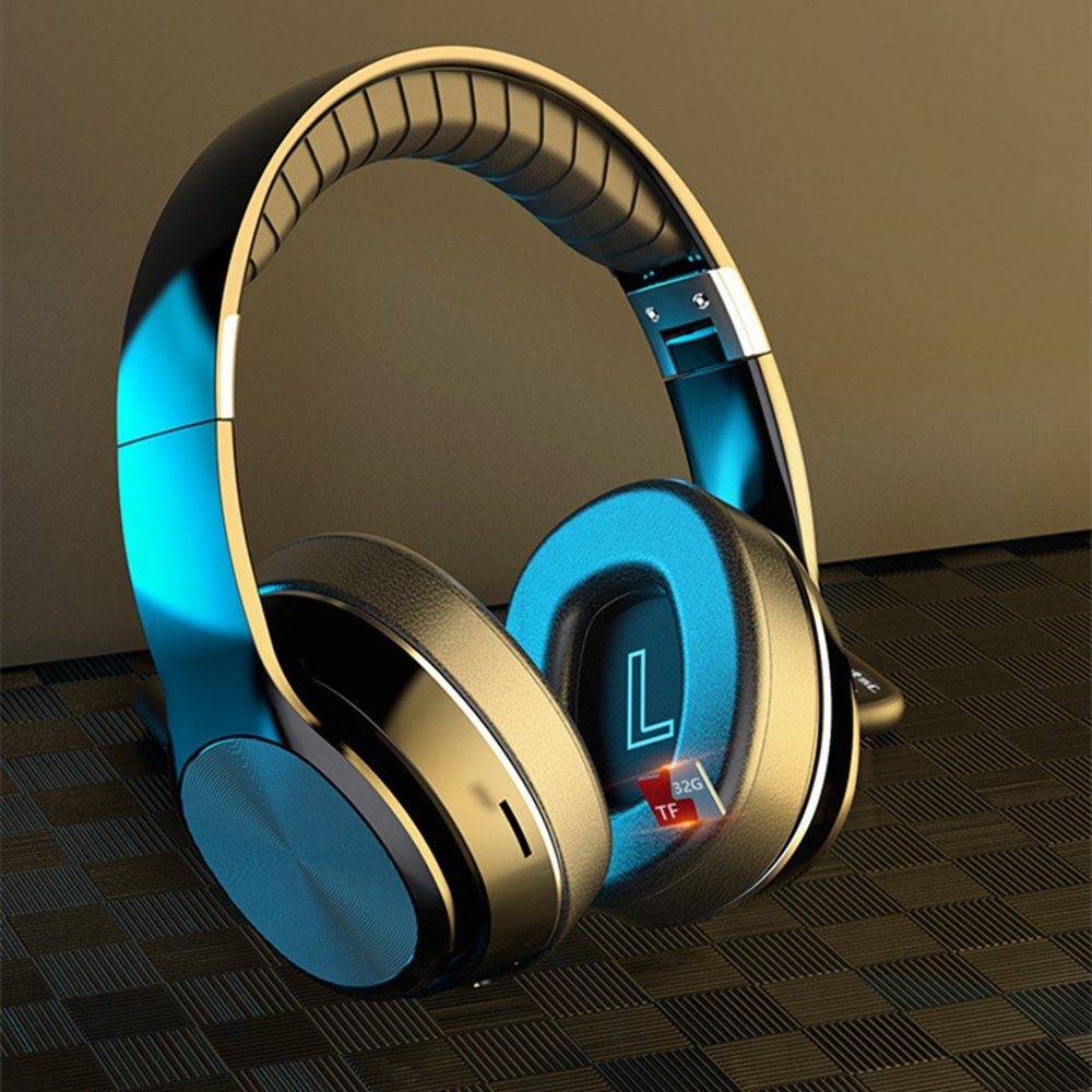 Cancelling Std, blau Kopfhörer, Ear Kopfhörer Bluetooth-Kopfhörer Noise 12 GelldG Over Bluetooth