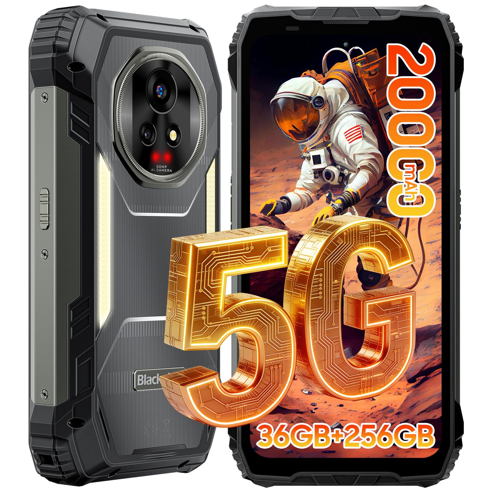 blackview Xplore 2 Satelliten-Kommunikation: IP69K Outdoor Outdoor-Navigationsgerät (Satellitentelefon,IP69K,20000mAh,6.73",2600Nits,D8300,5G,467lm)