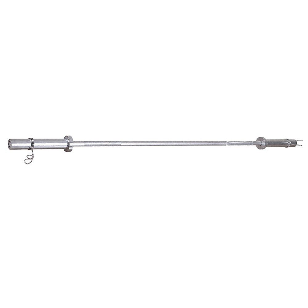 HMS Langhantelstange Olympiastange Gewichtheberstange Hantelstange, Stahl, 180.0 cm (Spar-Set, 1-tlg., 180 cm gehärtet), olympisch, gehärtet, verchromt, 2 Federverschlüsse