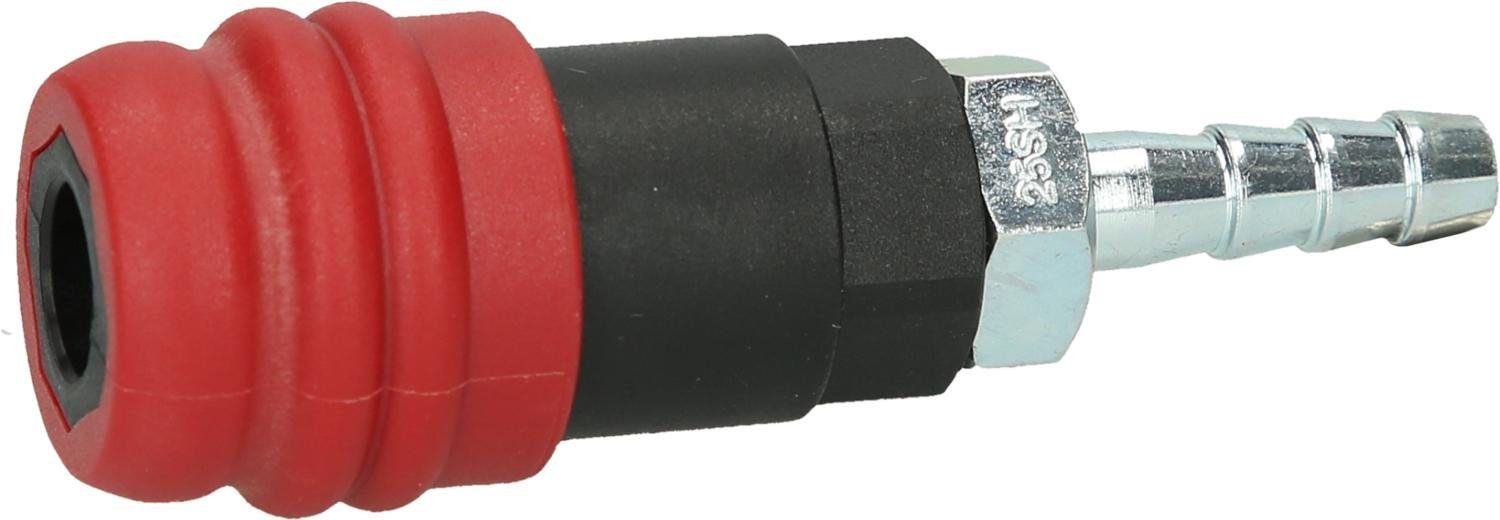 KS Tools Schlauchverbinder 2 Stufen-Druckluft-Sicherheitskupplung mit Schlauchtülle, 9mm