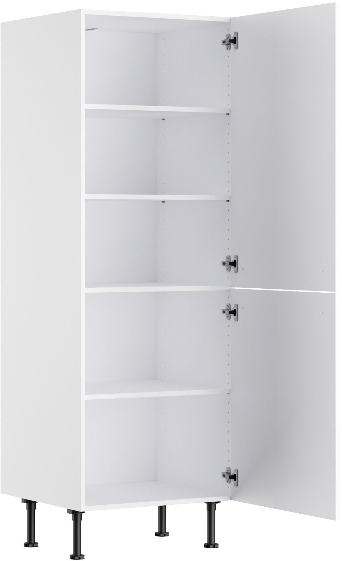 KOCHSTATION Midischrank KS-Bern2 Breite 60 cm, Höhe 176,6 cm, 2 Türen verlascht, 3 Einlegeböden
