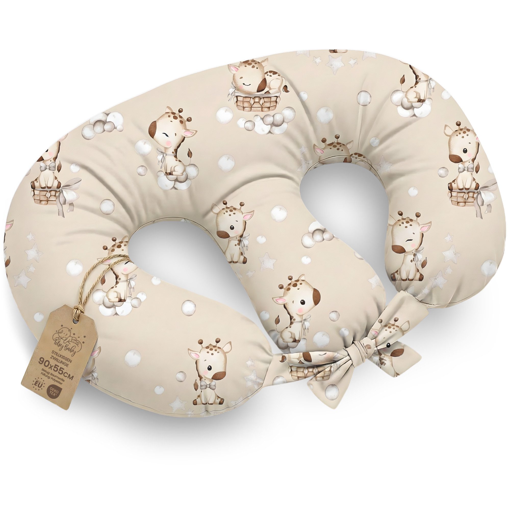 Totsy Baby Stillkissen Breastfeeding Pillow XXL for Twins - Twin Nursing Cushion