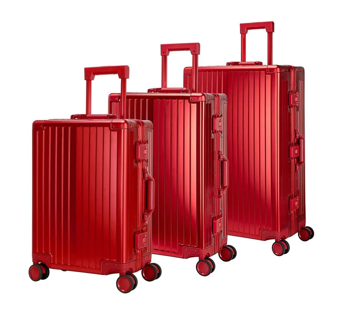 Heuer H Koffer Aluminium STRIPE Premium 20/24/28 Zoll, TSA-Schlösser, Aluminium, Leicht, Robust