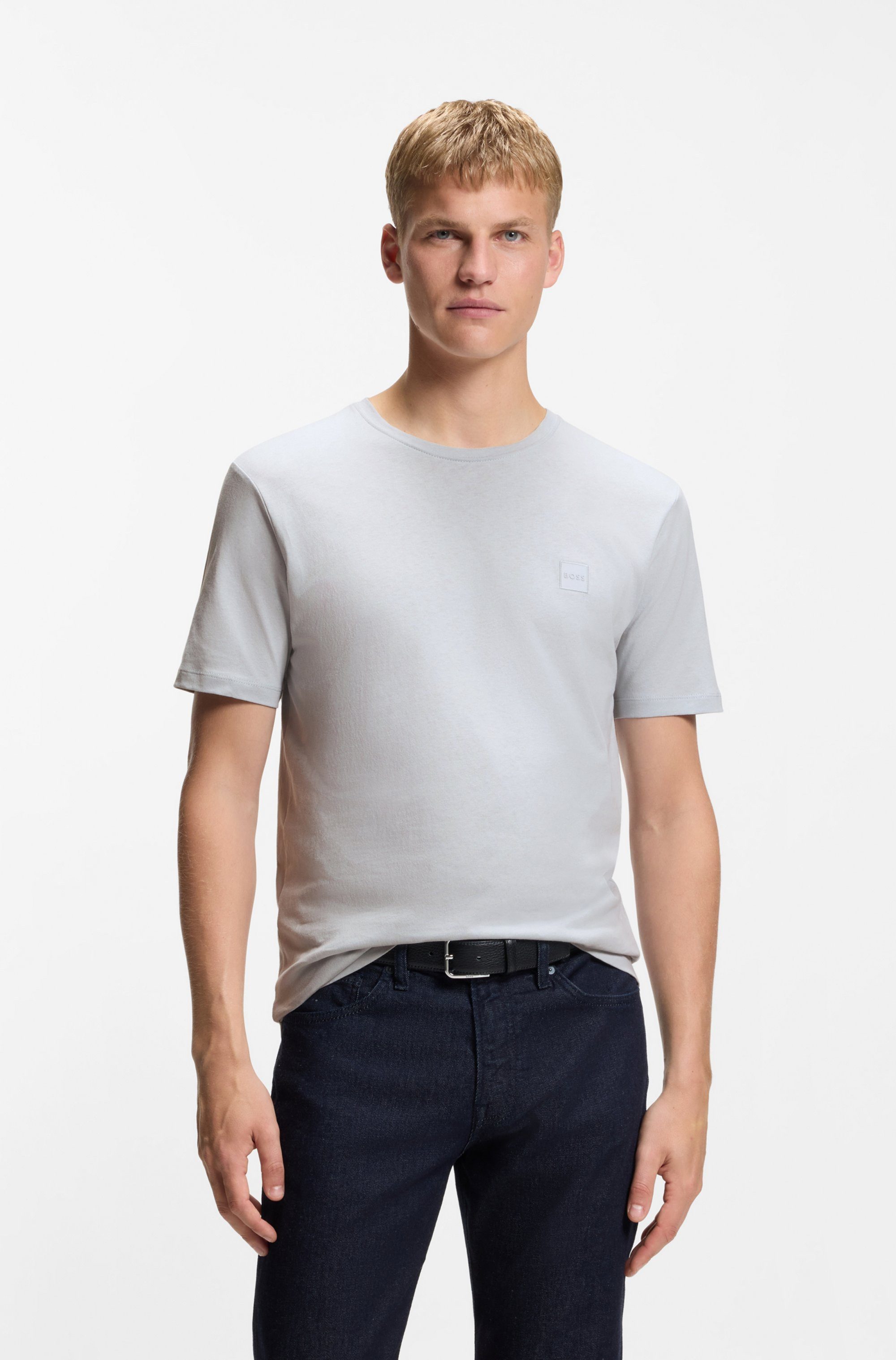 BOSS ORANGE T-Shirt Tales mit BOSS Stickerei auf der Brust günstig online kaufen