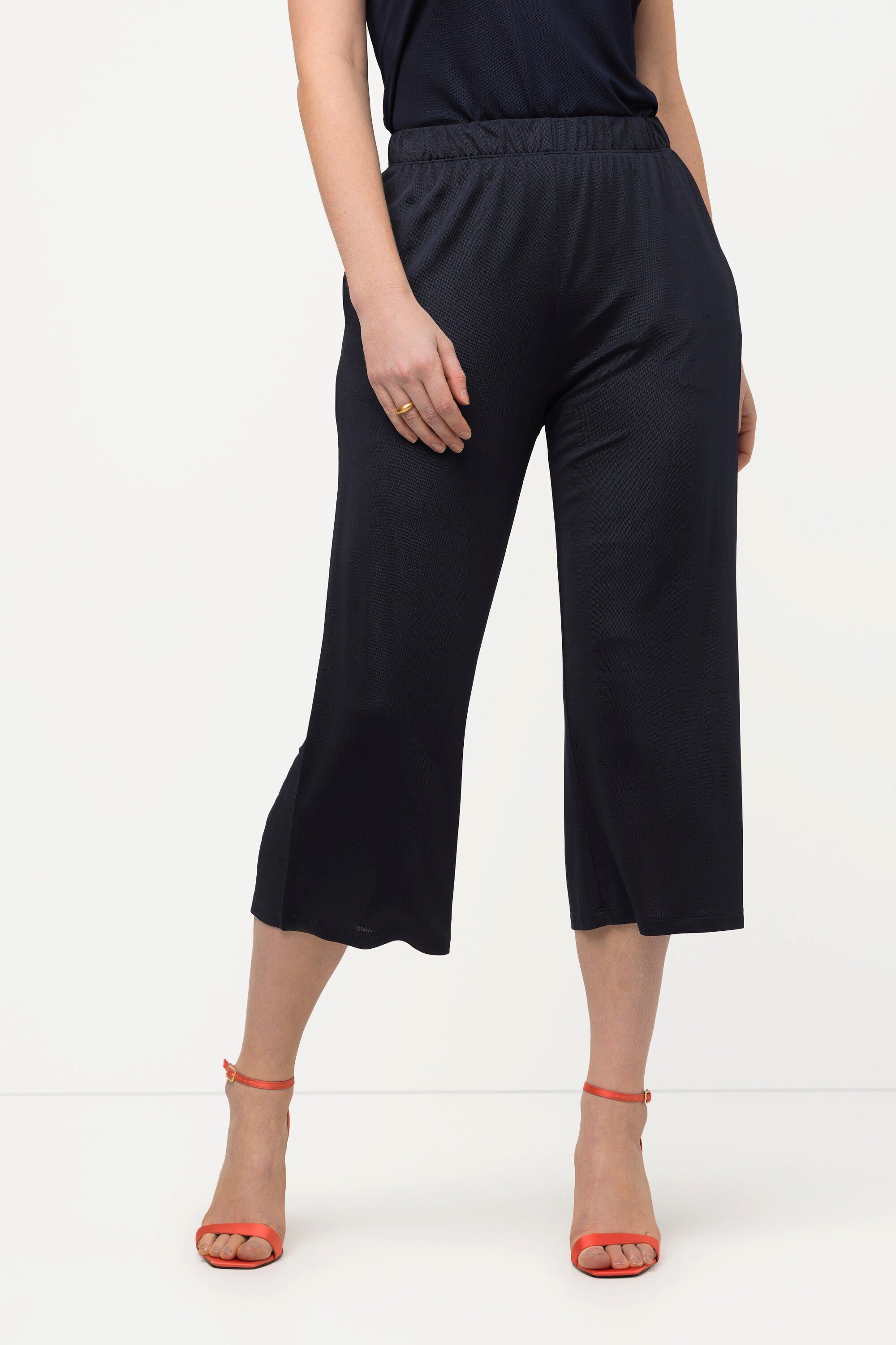 Ulla Popken Culotte Slinky-Culotte wadenlang weites günstig online kaufen