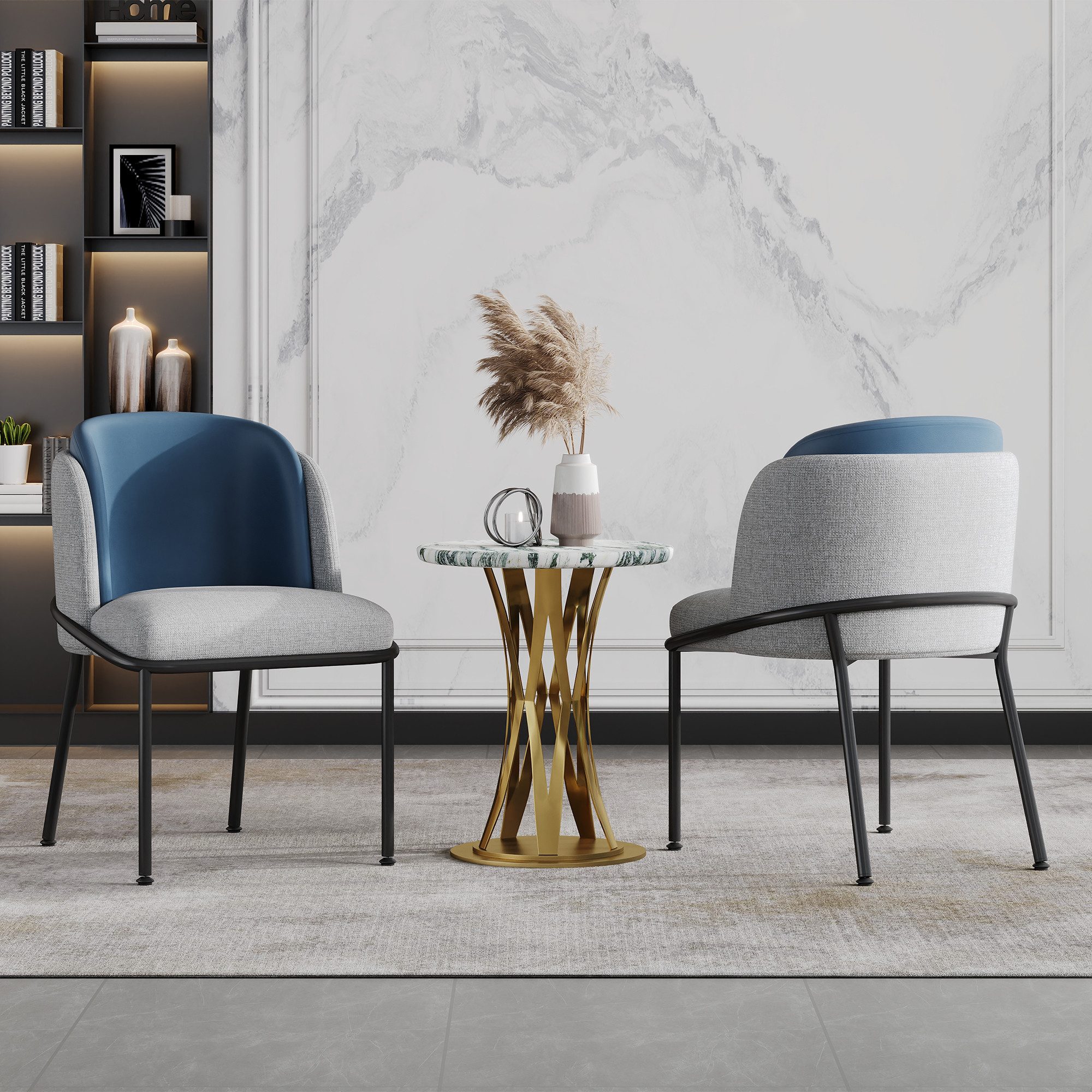 MODFU Esszimmerstuhl Küchenstuhl,Loungesessel,Kosmetikstuhl (2 St Modern günstig online kaufen