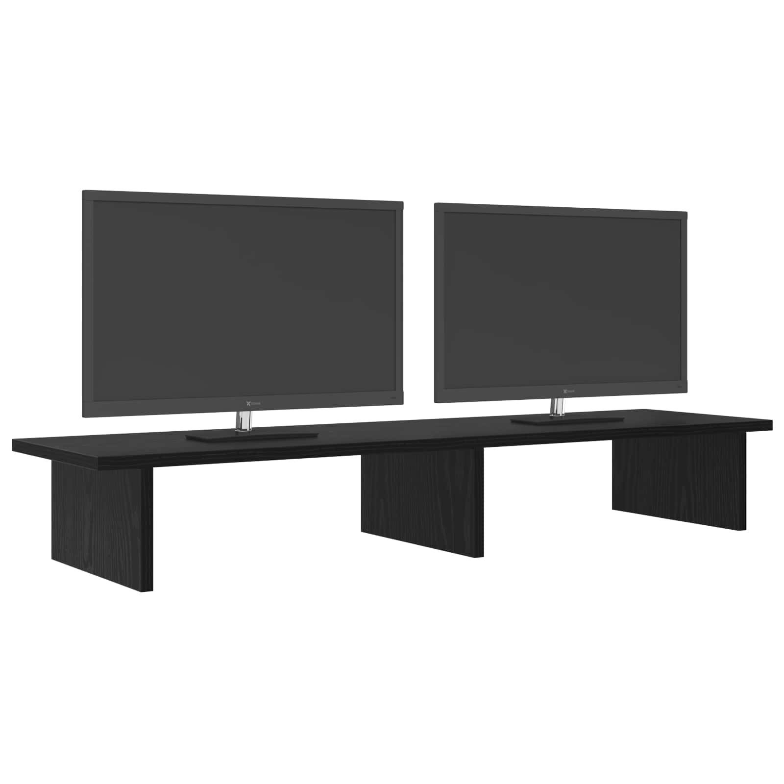 vidaXL Monitor-Halterung Monitor Halterung Schwarze Eiche 100 x 27 x 15 cm Holzwerkstoff, (1-tlg)